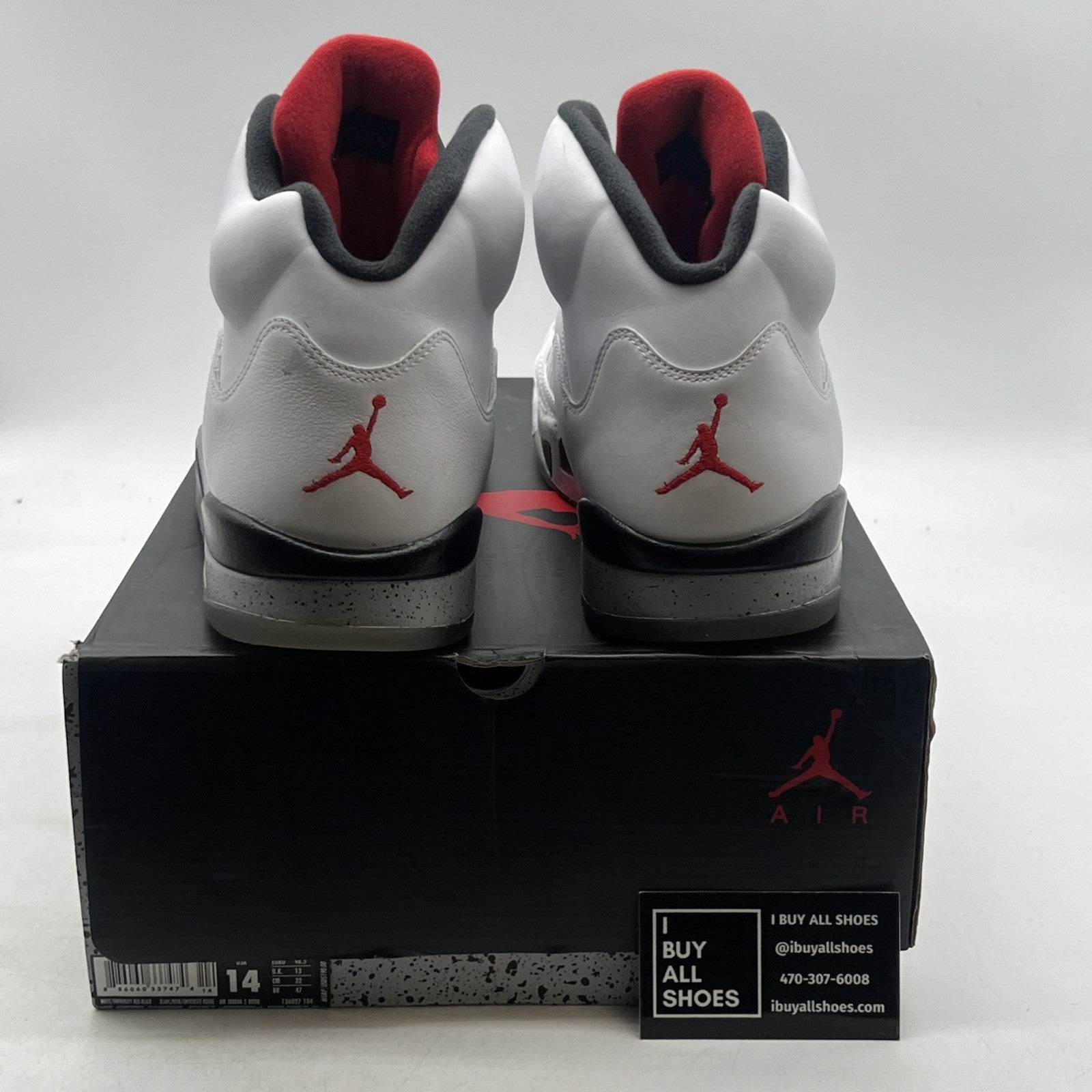 Size 14 - Air Jordan 5 Retro White Cement (136027-104)