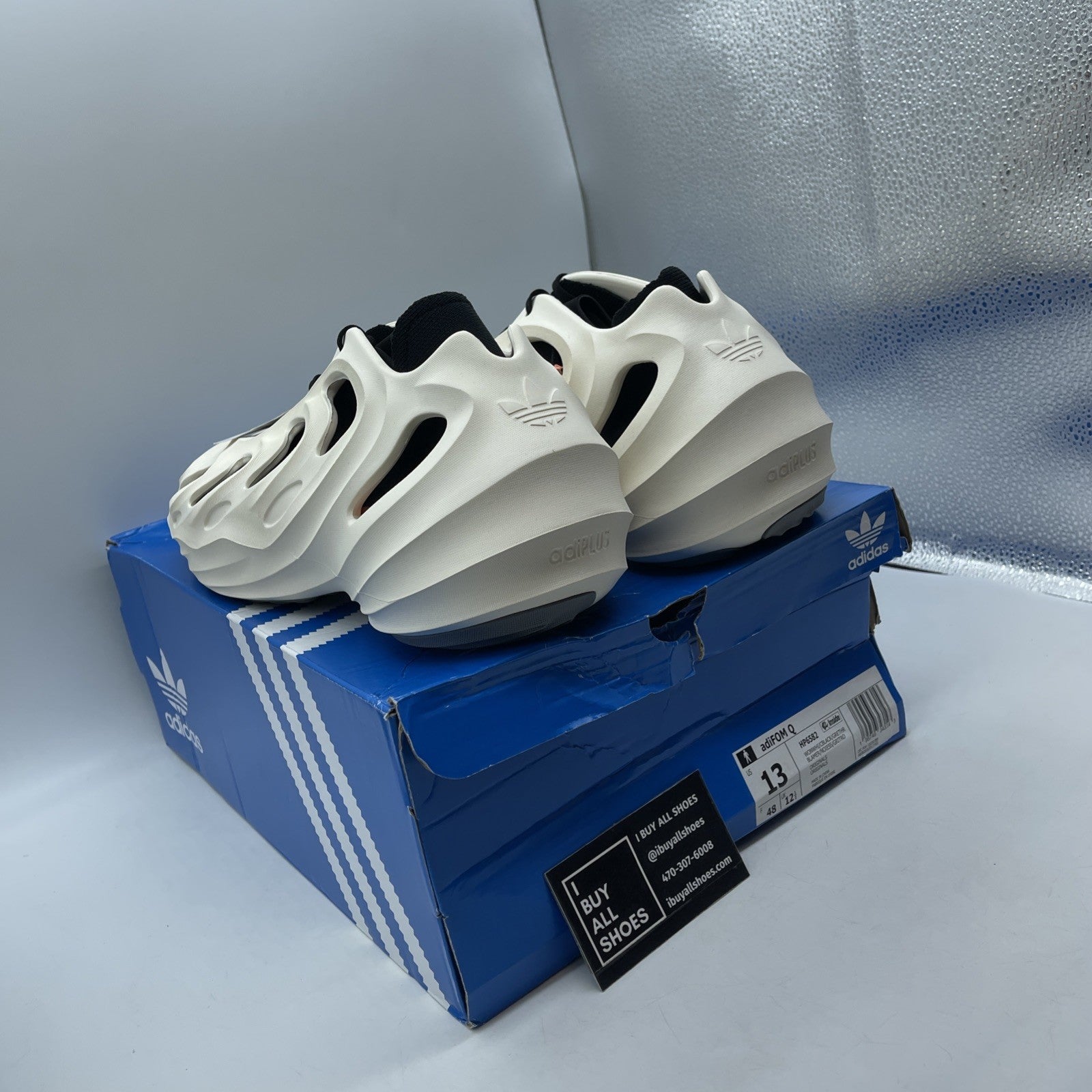 Size 13 - Adidas adiFOM Q Wonder White Black (HP6582)
