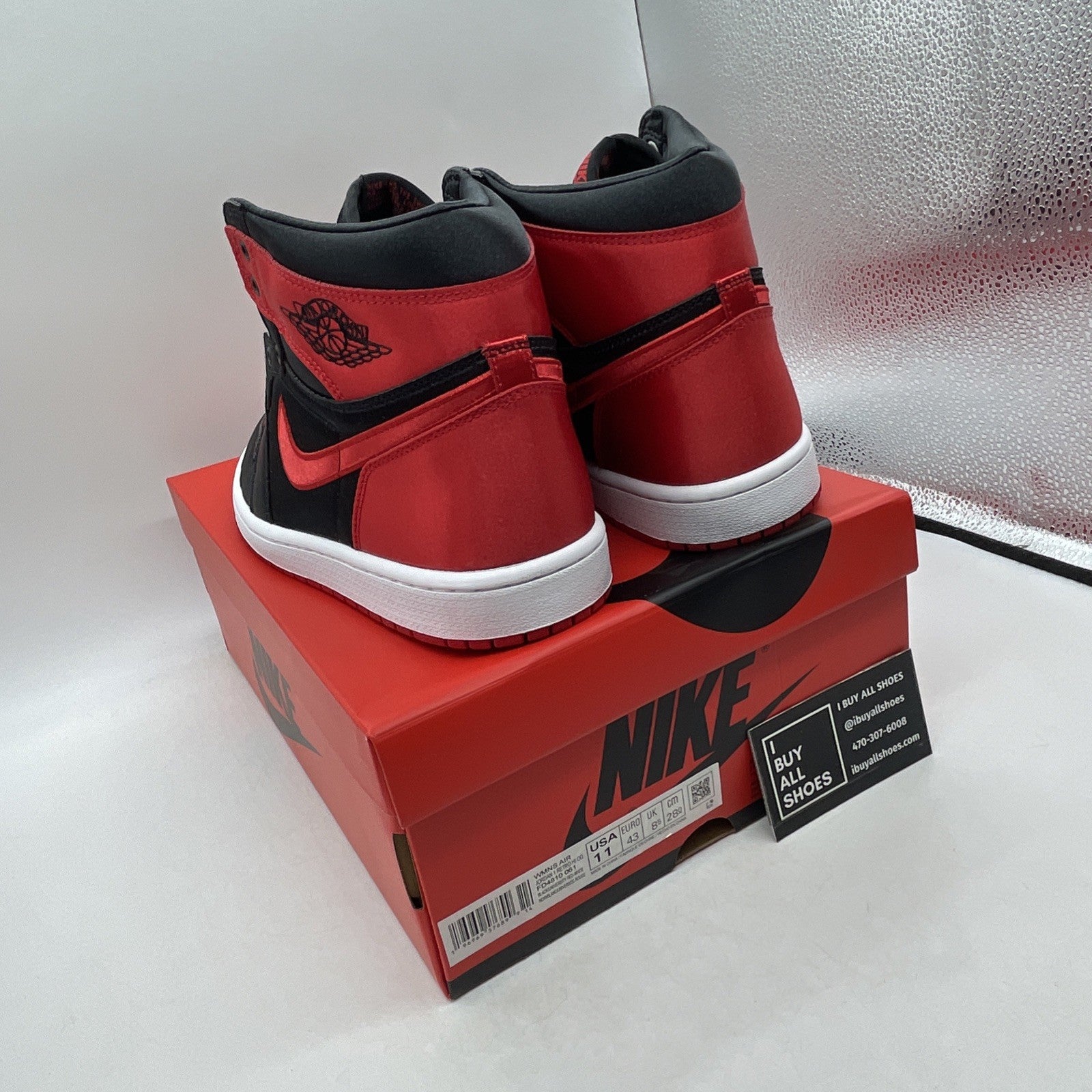 Size 11W - Air Jordan 1 Retro OG 2023 High Satin Bred (FD4810-061)