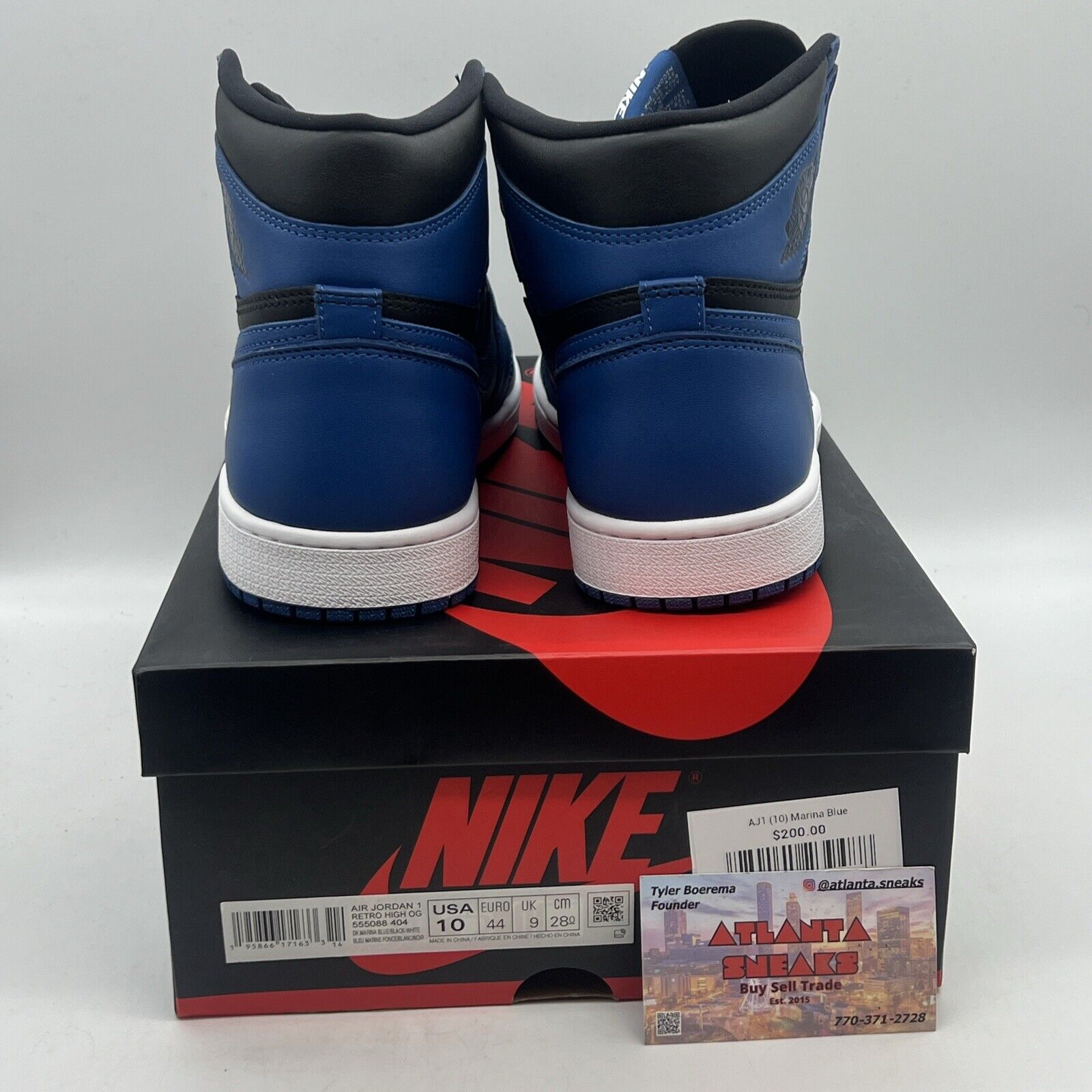 Size 10 - Jordan 1 Retro OG High Dark Marina Blue Brand New Og All