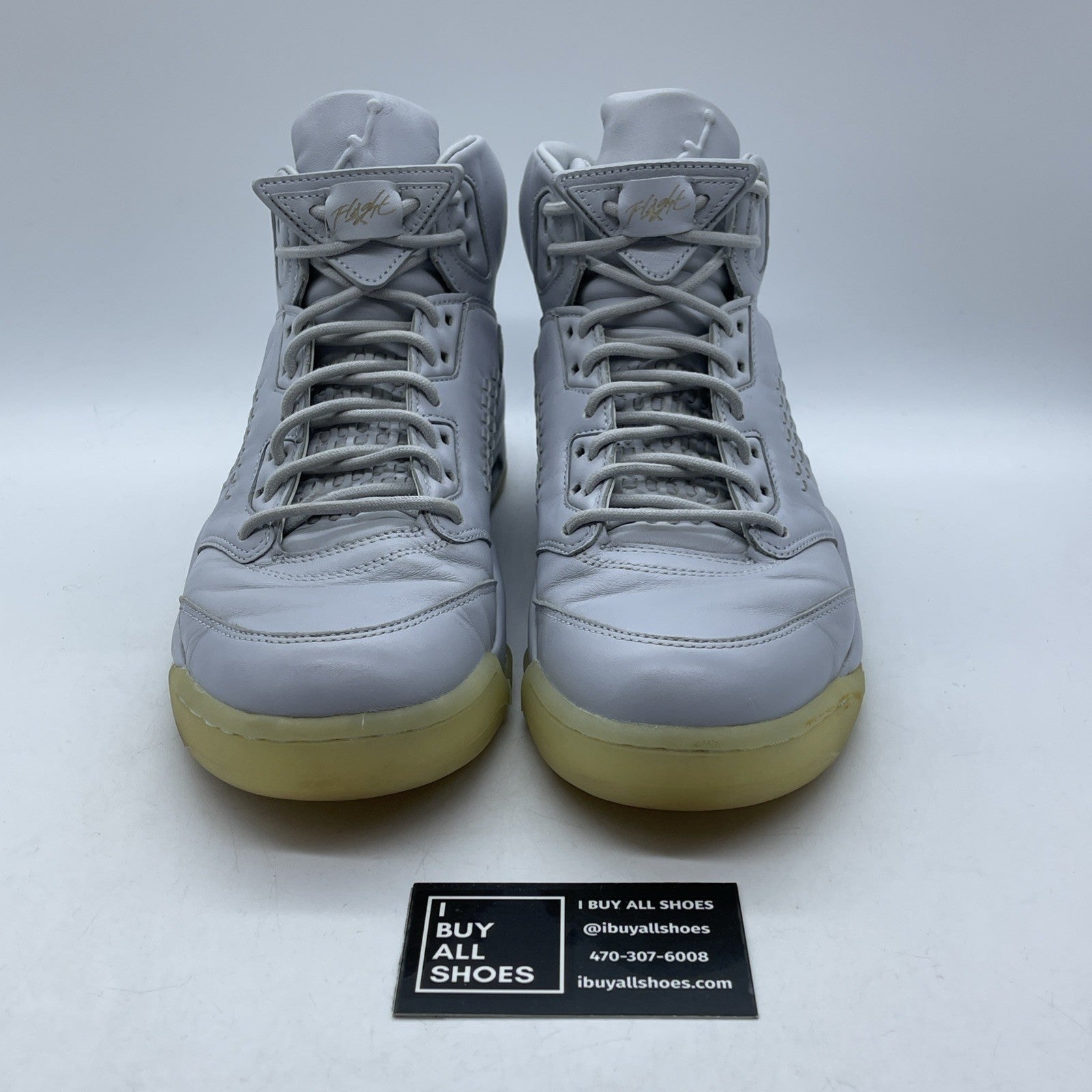 Size 9.5 - Air Jordan 5 Retro Premium Pure Platinum Leather (881432-003)