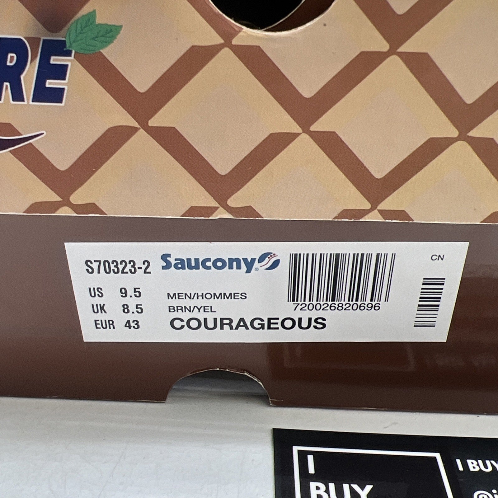 Size 9.5 - Saucony Feature x Courageous Belgian Waffle (S70323-2)