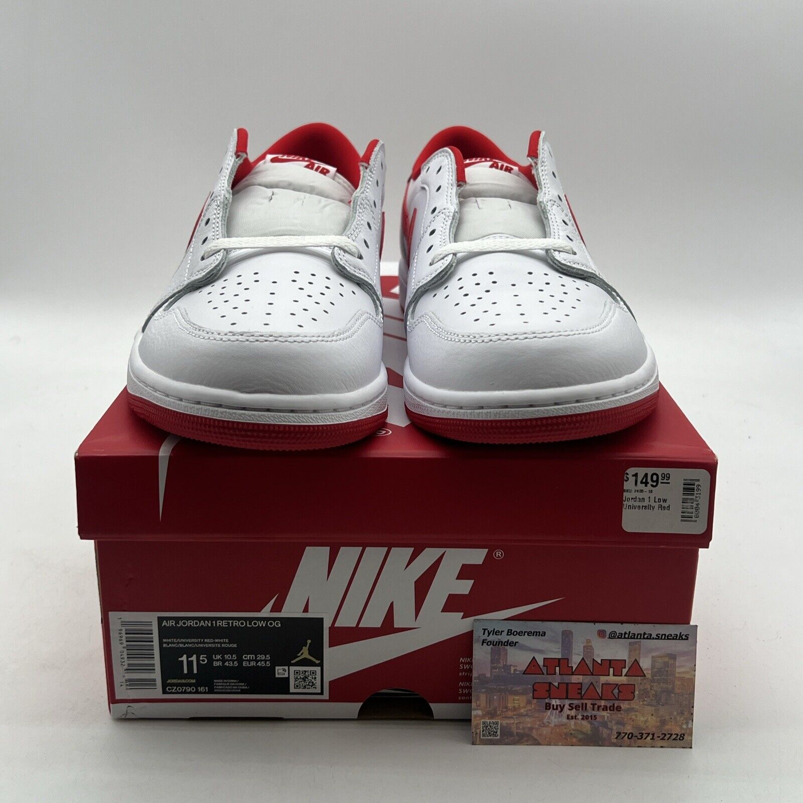 Size 11.5 - Air Jordan 1 Retro OG Low University Red (CZ0790-161)