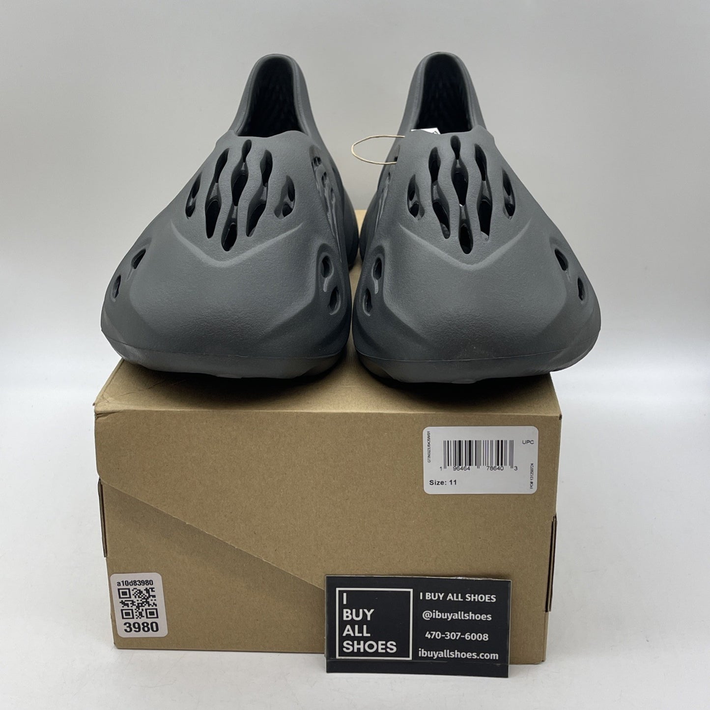 Size 11 - Adidas Yeezy Foam Runner RNR Onyx Black Rubber  (HP8739)
