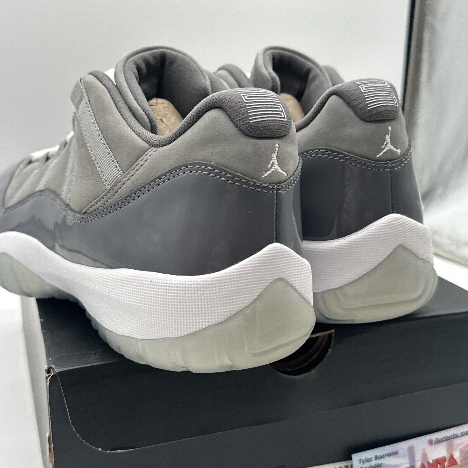 Size 11.5 - Jordan 11 Retro Low Cool Grey 2018 Patent Leather Suede Icy Soles