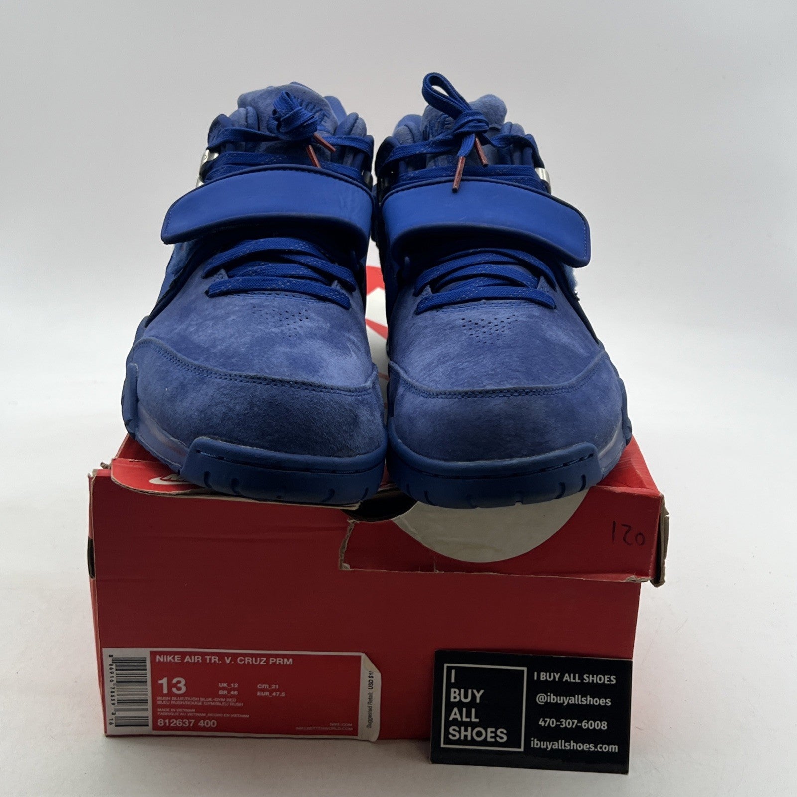 Size 13 - Nike Air Trainer V Cruz Premium Rush Blue (812637-400)