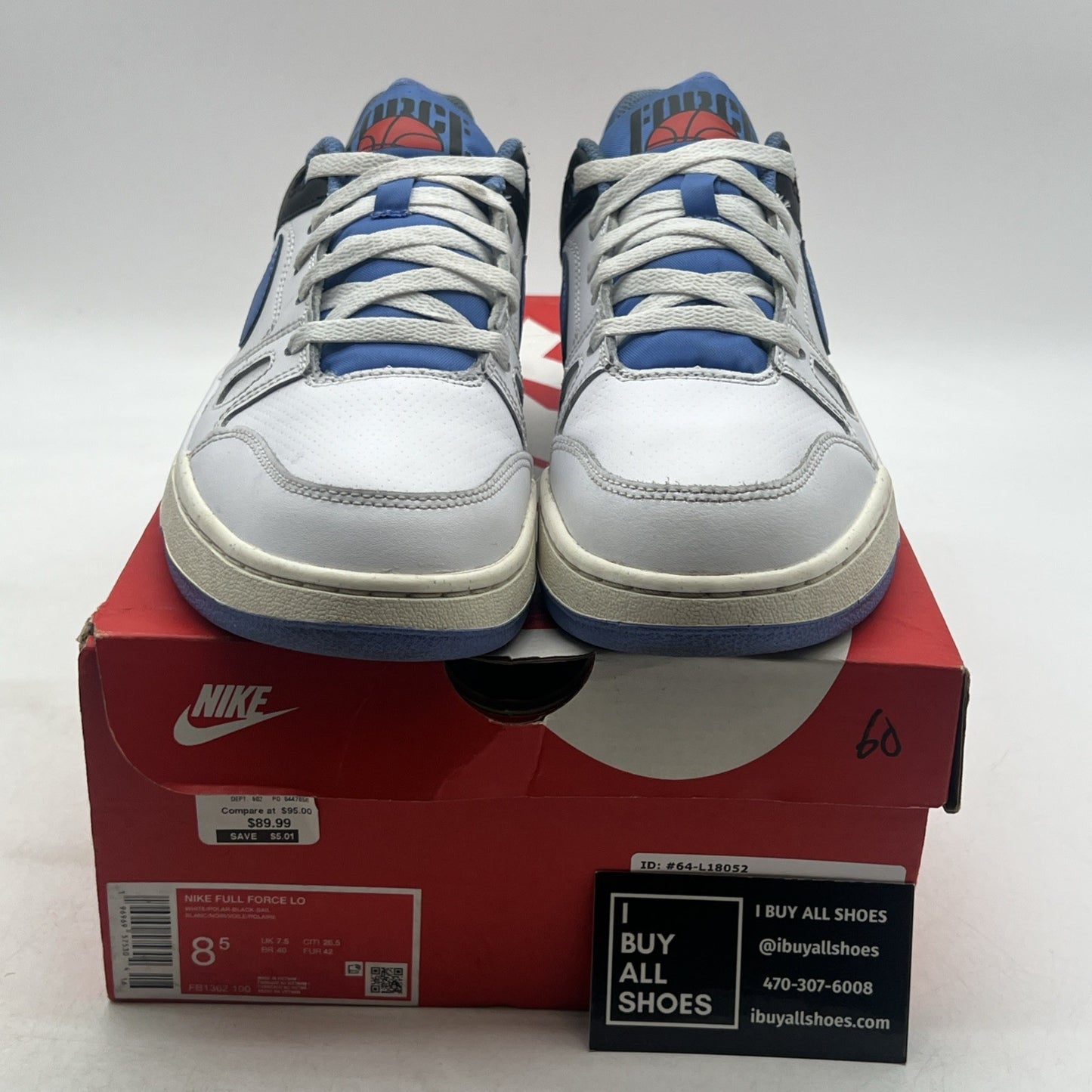 Size 8.5 - Nike Full Force Low Polar (FB1362-100)