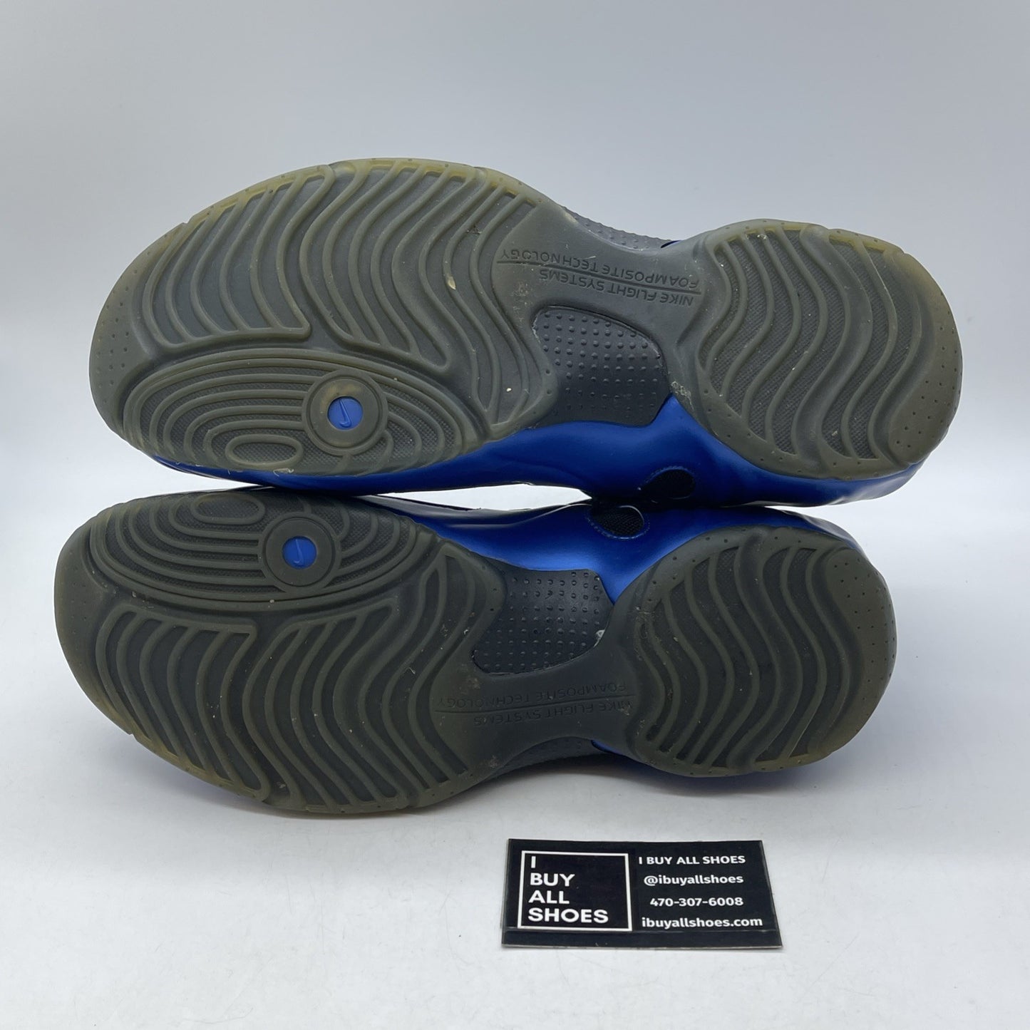 Size 11.5 - Nike Air Flightposite One Dark Neon Royal Black (AO9378-500)