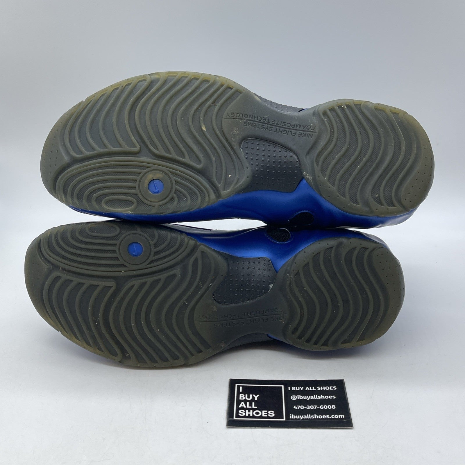 Size 11.5 - Nike Air Flightposite One Dark Neon Royal Black (AO9378-500)
