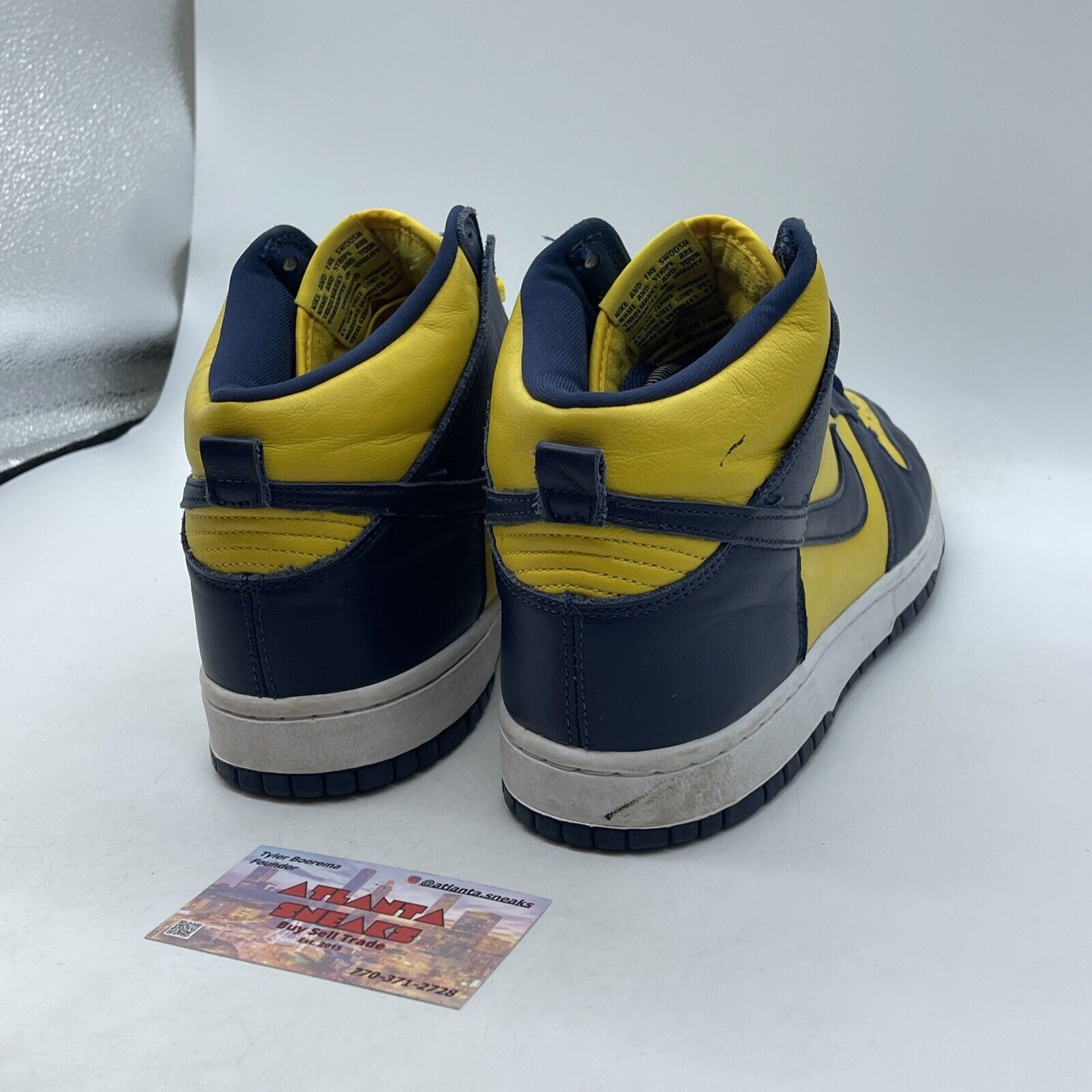 Size 9 - Nike Dunk SP 2020 High Michigan Yellow Blue Leather (CZ8149-700)