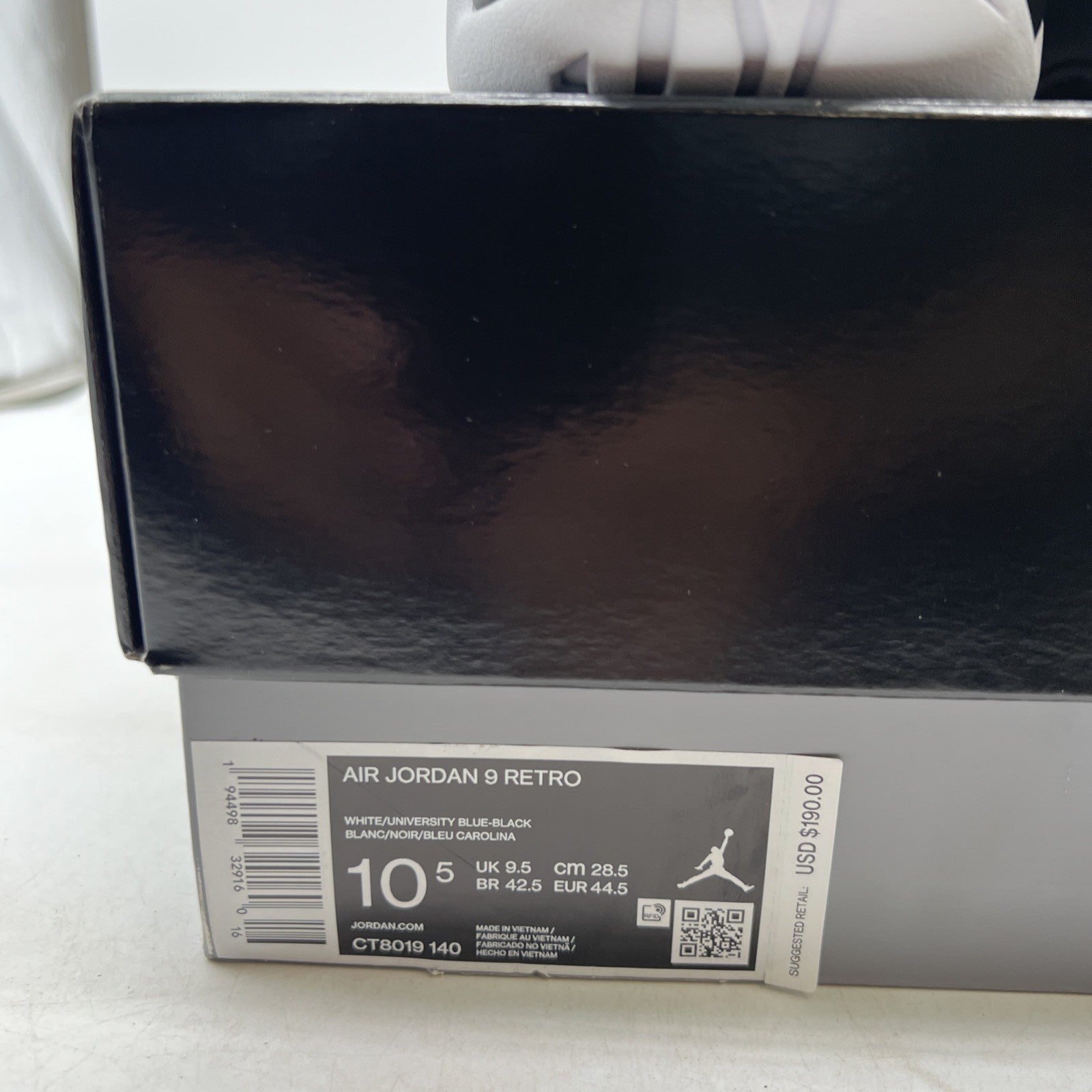 Size 10.5 - Air Jordan 9 Retro University Blue 2020 (CT8019-140)