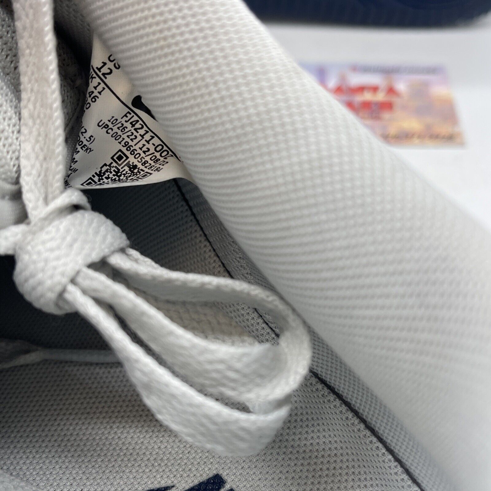 Size 12 - Nike Air Force 1 Low Embroidered Swoosh Photon Dust Navy (FJ4211002)