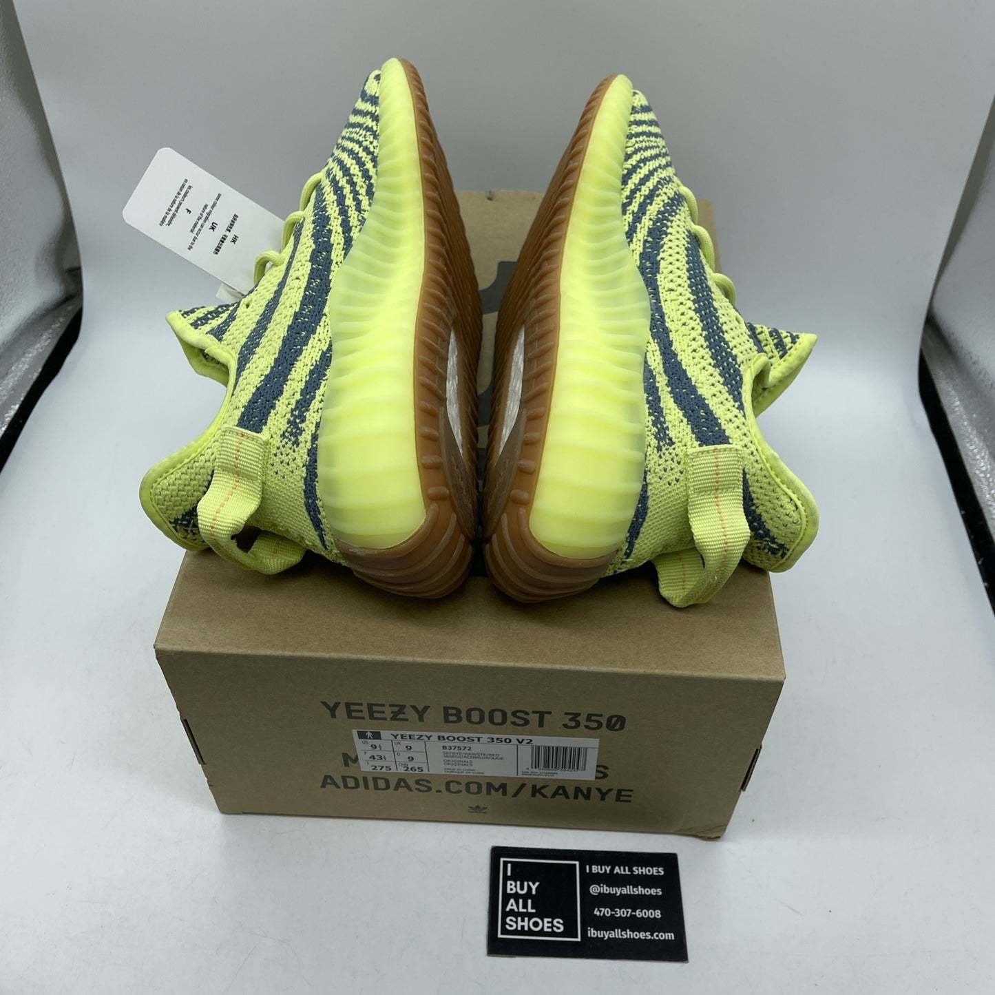 Size 9.5 - adidas Yeezy Boost 350 V2 Low Semi Frozen Yellow Suede (B37572)