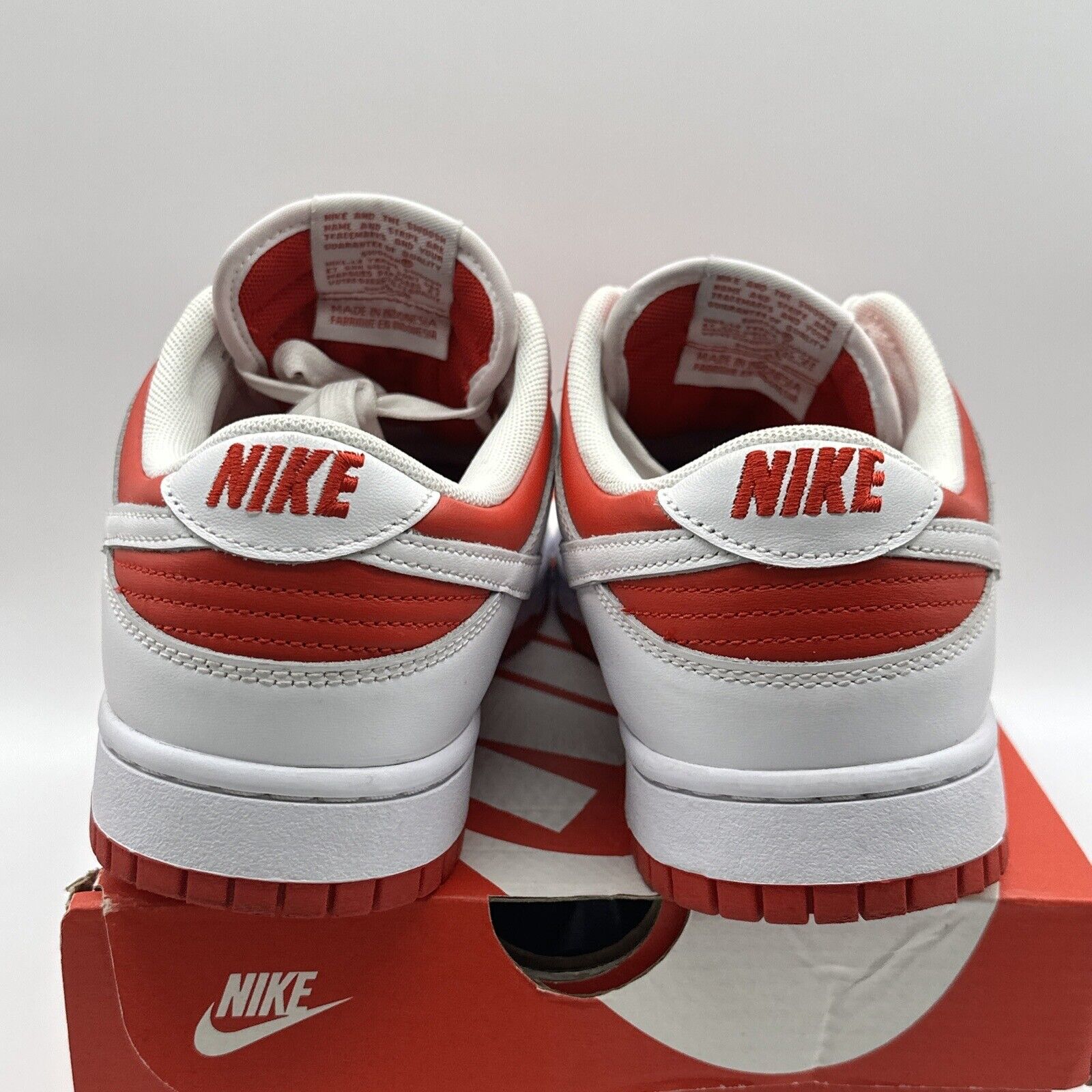 Size 9 - Nike Dunk Low Championship Red 2021 White Red Esther With Box And All