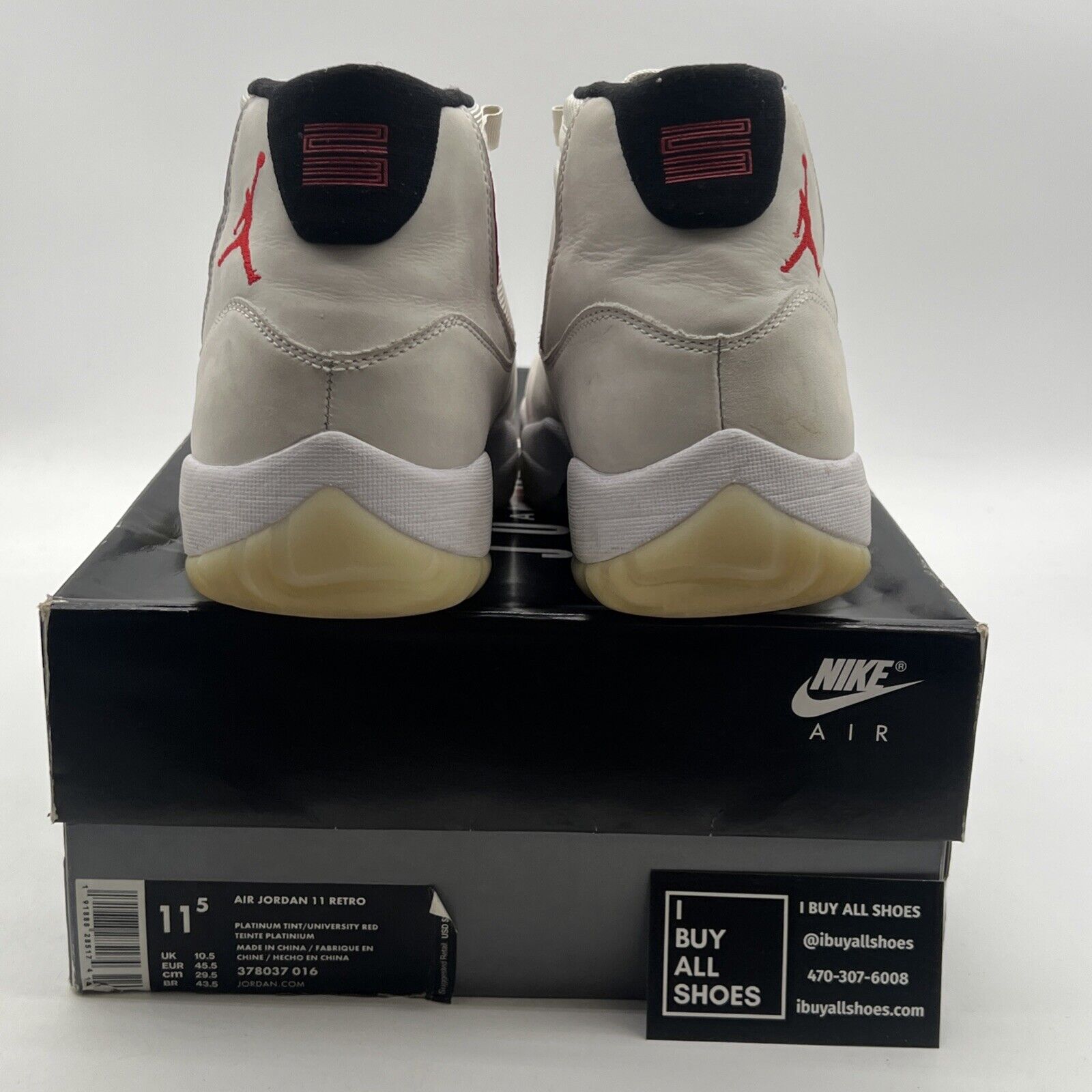 Size 11.5 - Air Jordan 11 Retro Platinum Tint (378037-016)