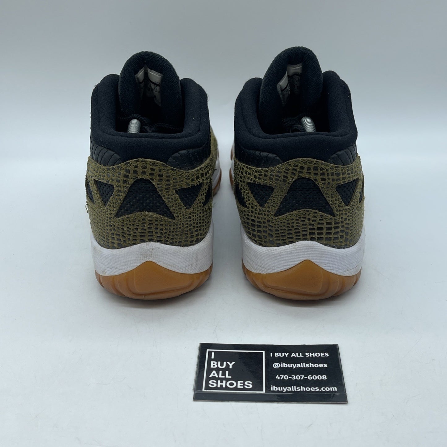 Size 11 - Air Jordan 11 IE Low Croc Green Black Suede Leather (306008-013)