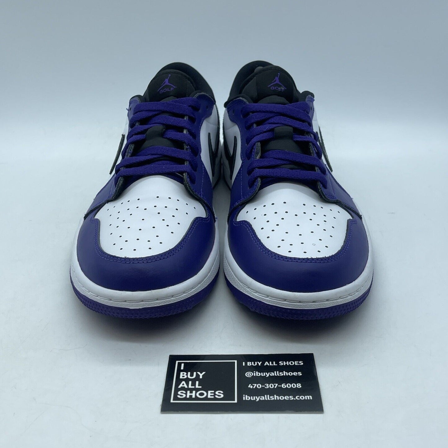 Size 11 - Air Jordan 1 Golf Low Court Purple White Black Leather (DD9315-105)