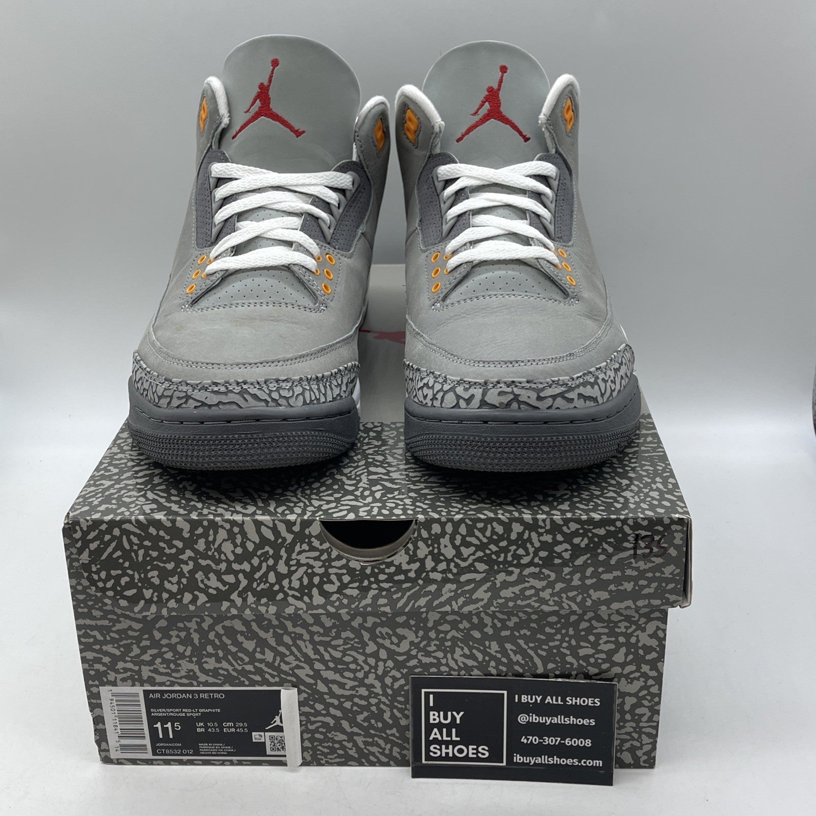 Size 11.5 - Air Jordan 3 Retro Mid Cool Grey (CT8532-012)