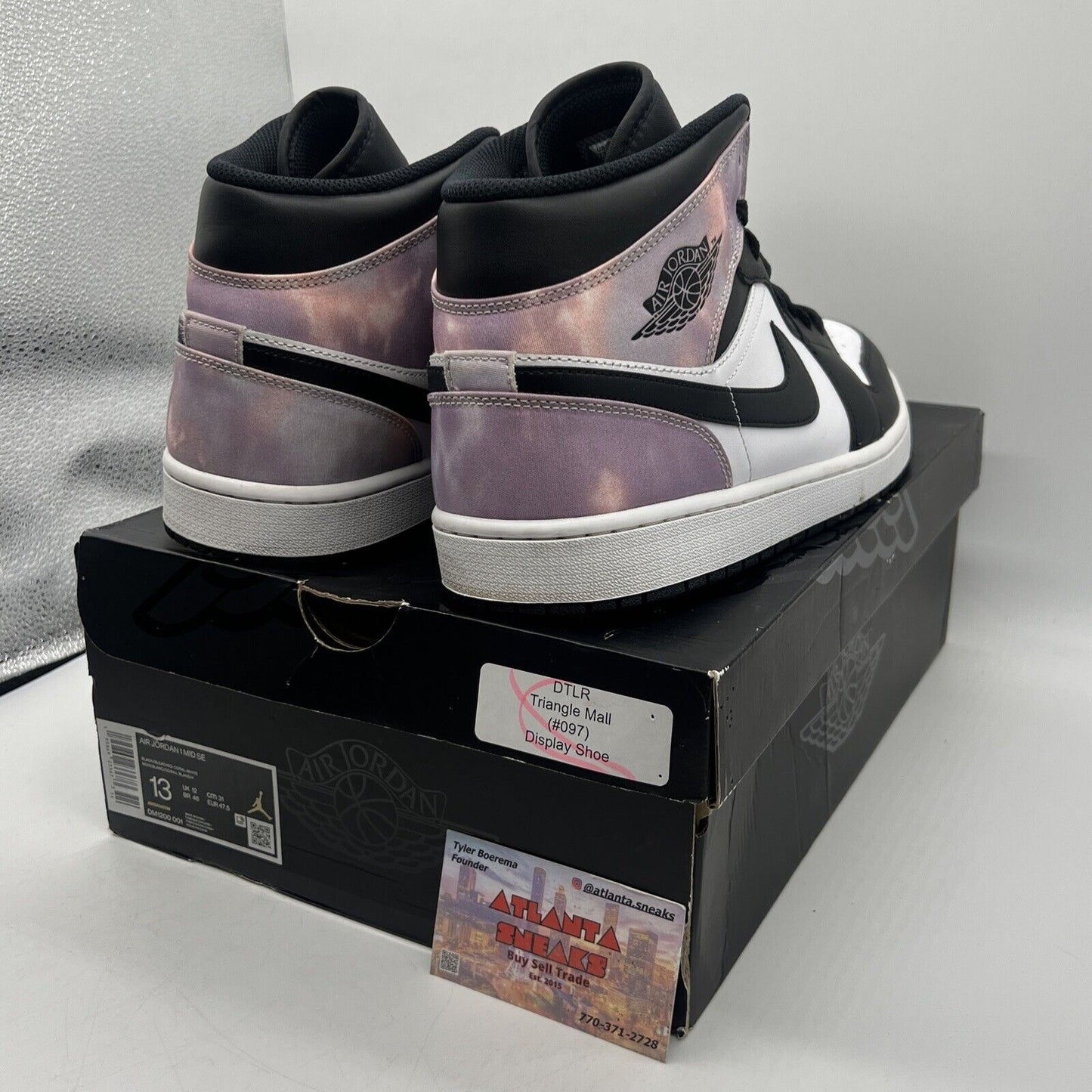 Size 13 - Air Jordan 1 SE Zen Master White Black Purple Leather (DM1200-001)