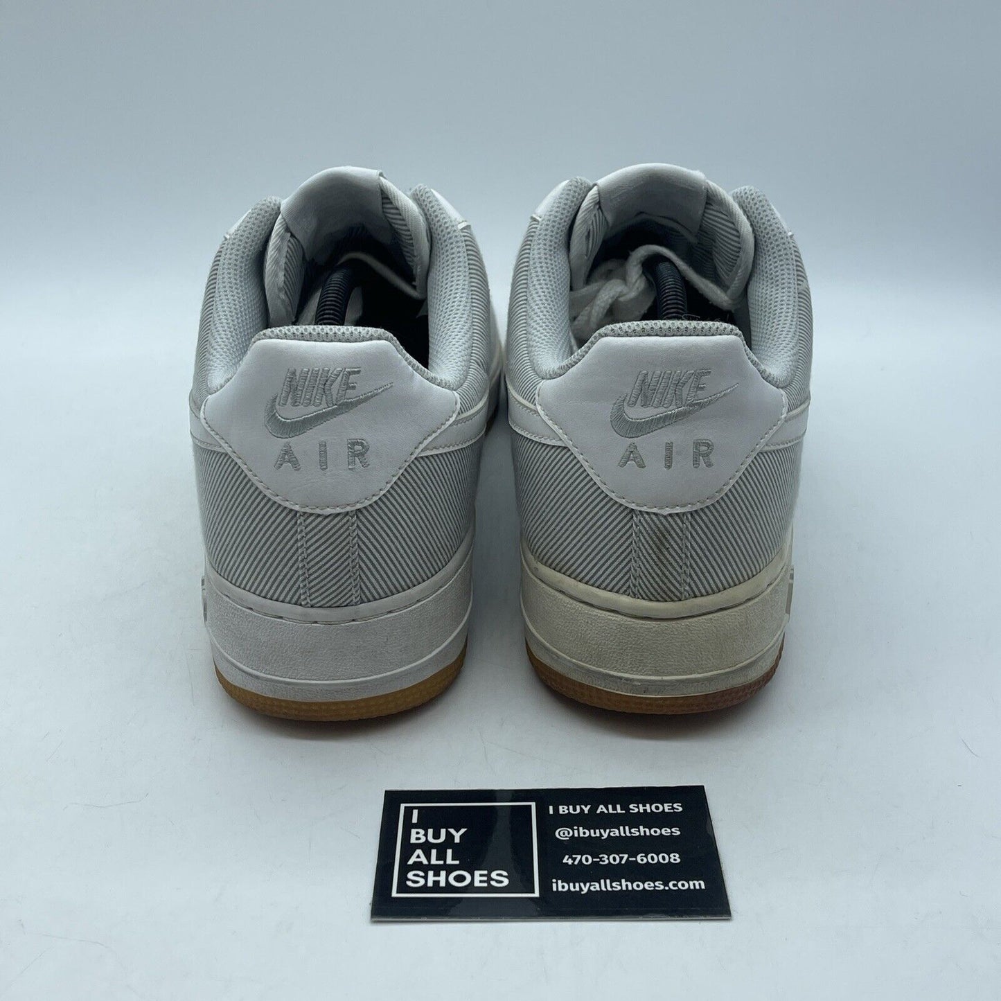 Size 12 - Nike Air Force 1 Low Seersucker Grey Suede Leather (488298-051)