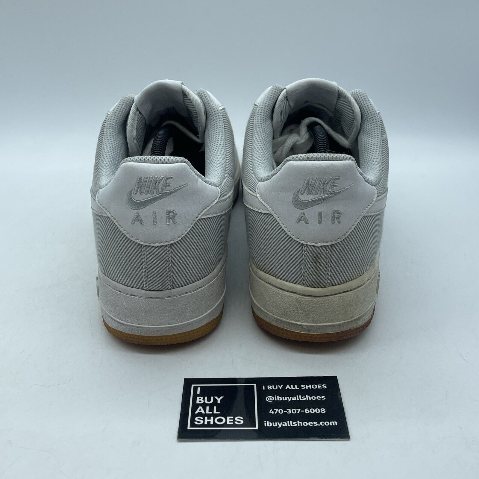 Size 12 - Nike Air Force 1 Low Seersucker Grey Suede Leather (488298-051)