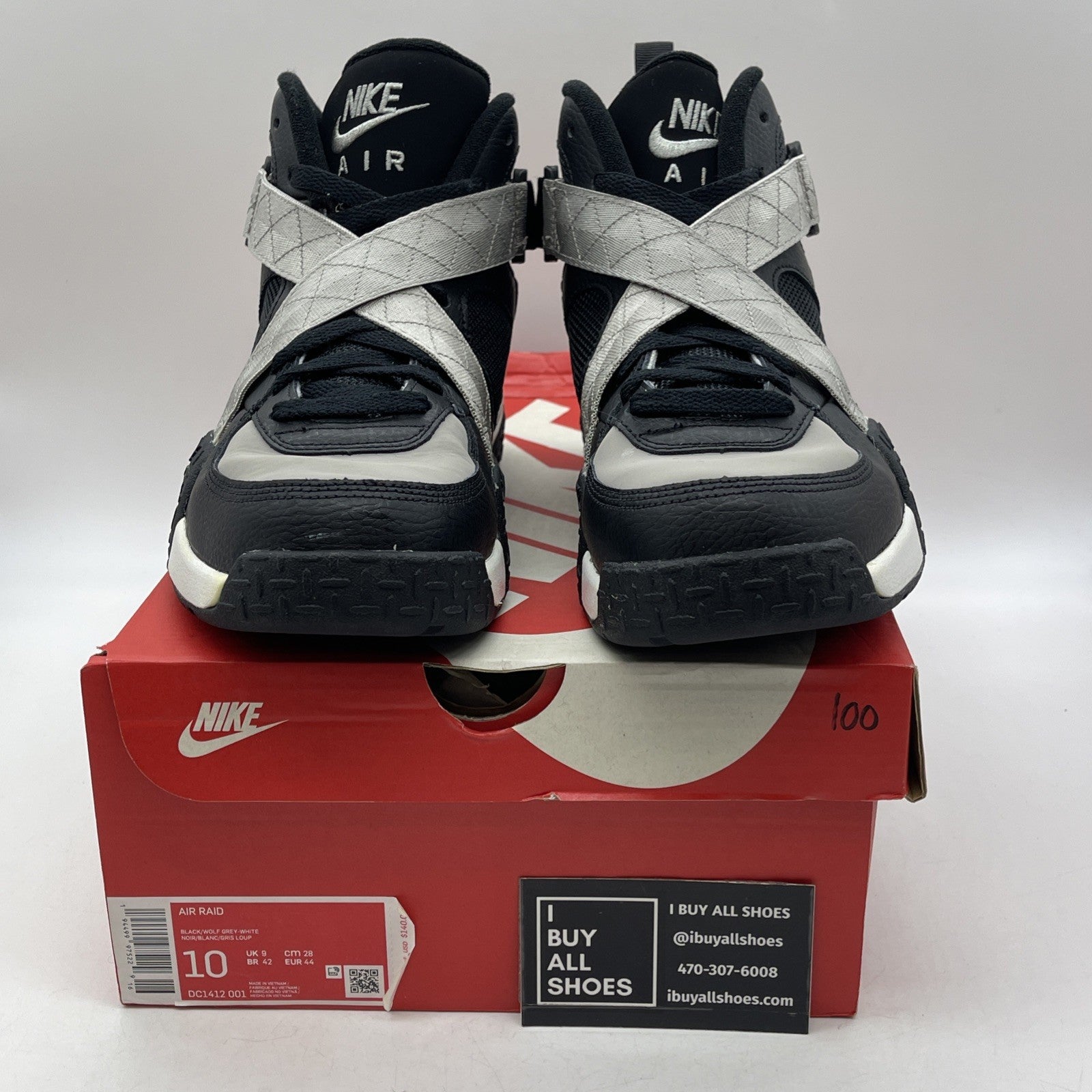 Size 10 - Nike Air Raid OG Black Grey (DC1412-001)