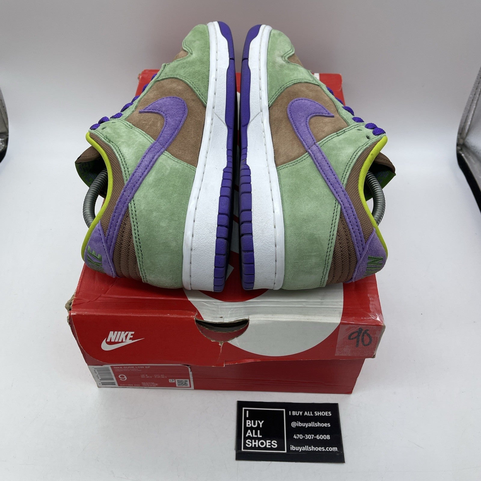 Size 9 - Nike Dunk SP Retro 2020 Low Veneer Green Purple Suede (DA1469-200)