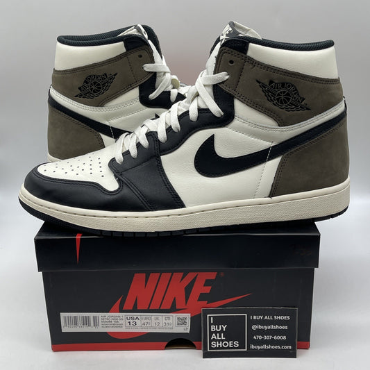 Size 13 - Jordan 1 Retro OG High Dark Mocha Brown Black Leather (555088-105)