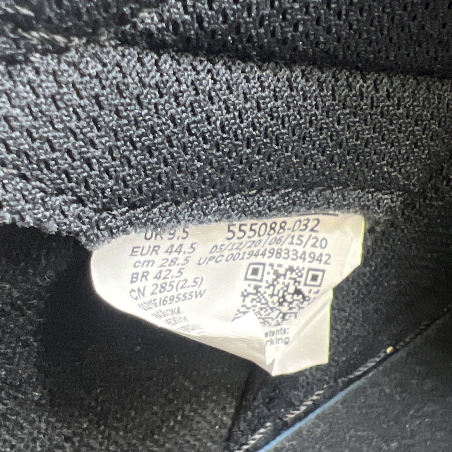 Size 10.5 - Air Jordan 1 Black 2020 (555088-032)