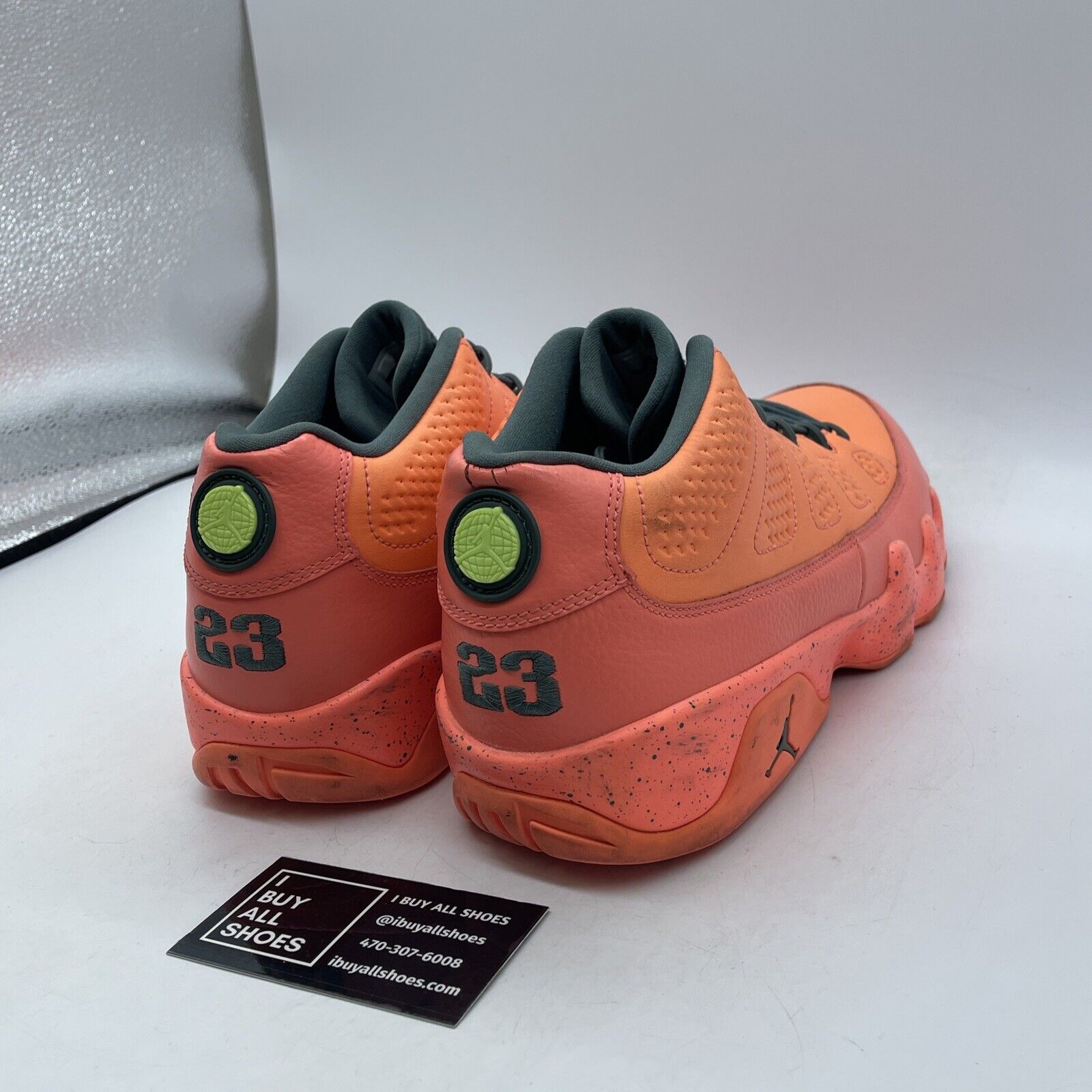 Size 12 - Air Jordan 9 Low Bright Mango Orange Grey Leather Suede (832822-805)