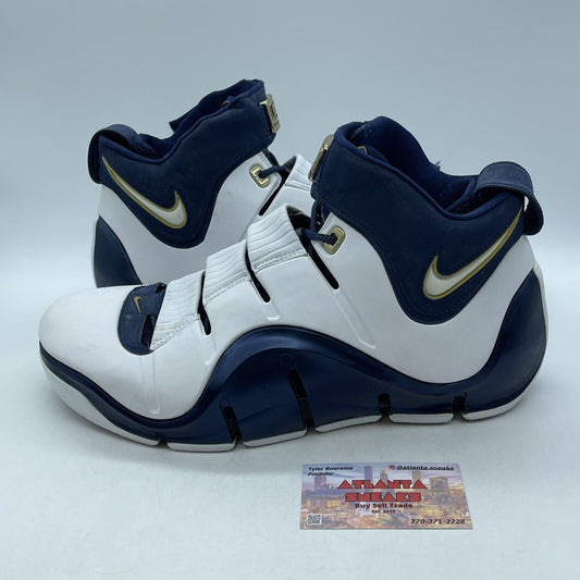 Size 12 - Nike Zoom LeBron 4 West Coast Blue White Suede Leather (314647-111)