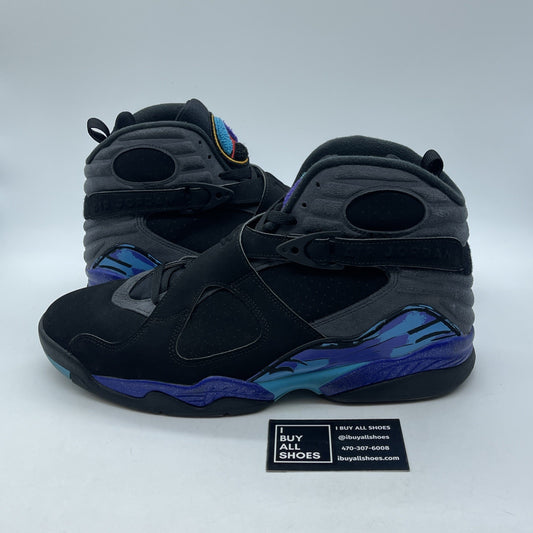 Size 13 - Air Jordan 8 Retro Aqua 2015 Blue Grey Suede (305381-025)