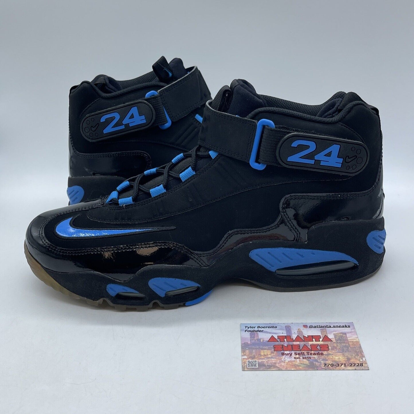 Size 13 - Nike Air Griffey Max 1 Black Photo Blue Suede Leather (354912-030)