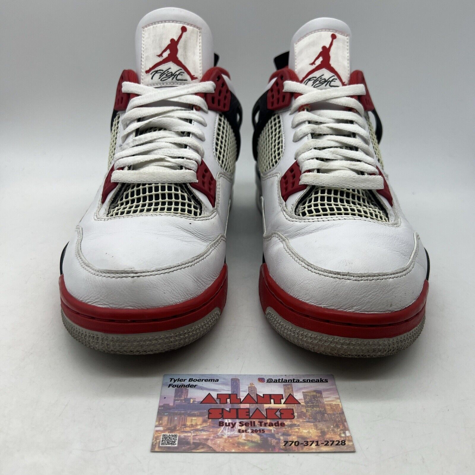 Size 11.5 - Jordan 4 Retro OG Mid Fire Red White Black Red Leather (DC7770-160)