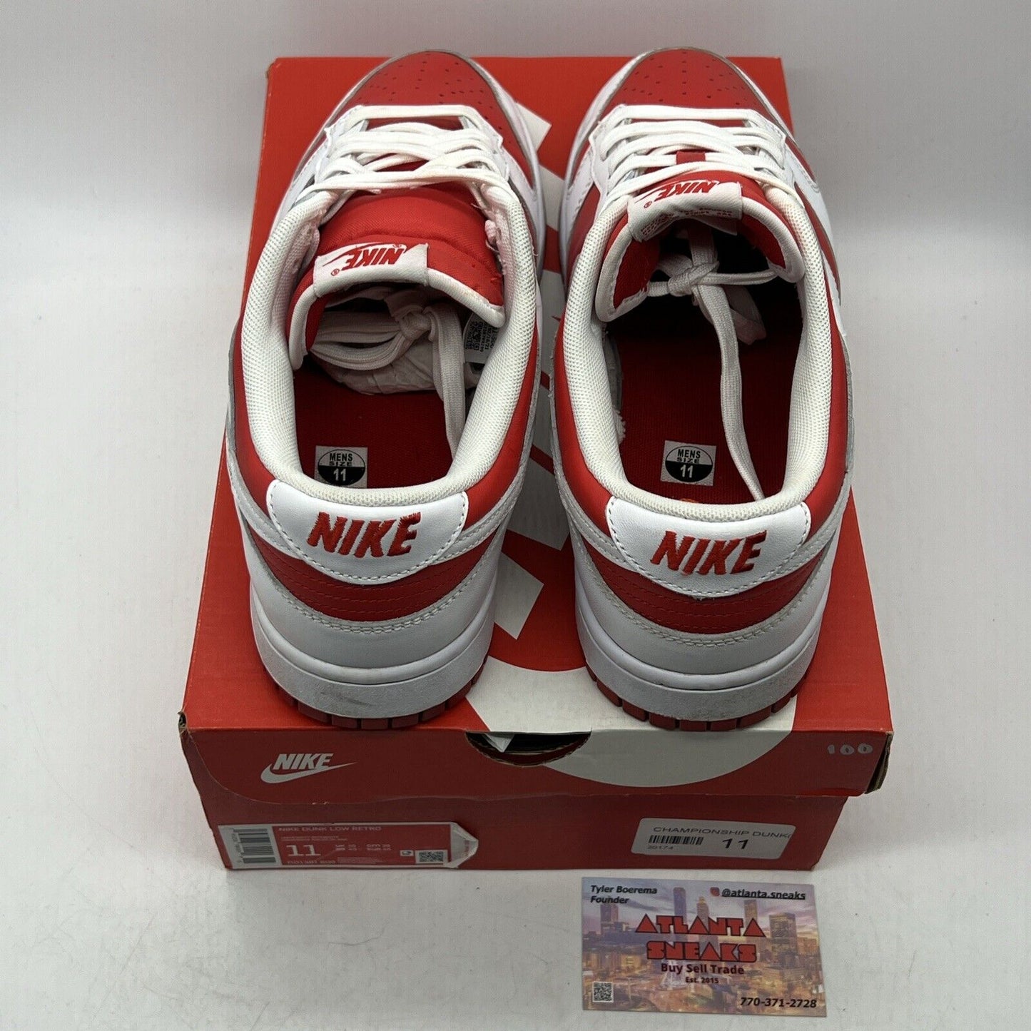 Size 11 - Nike Dunk Low Championship Red Leather (DD1391-600)