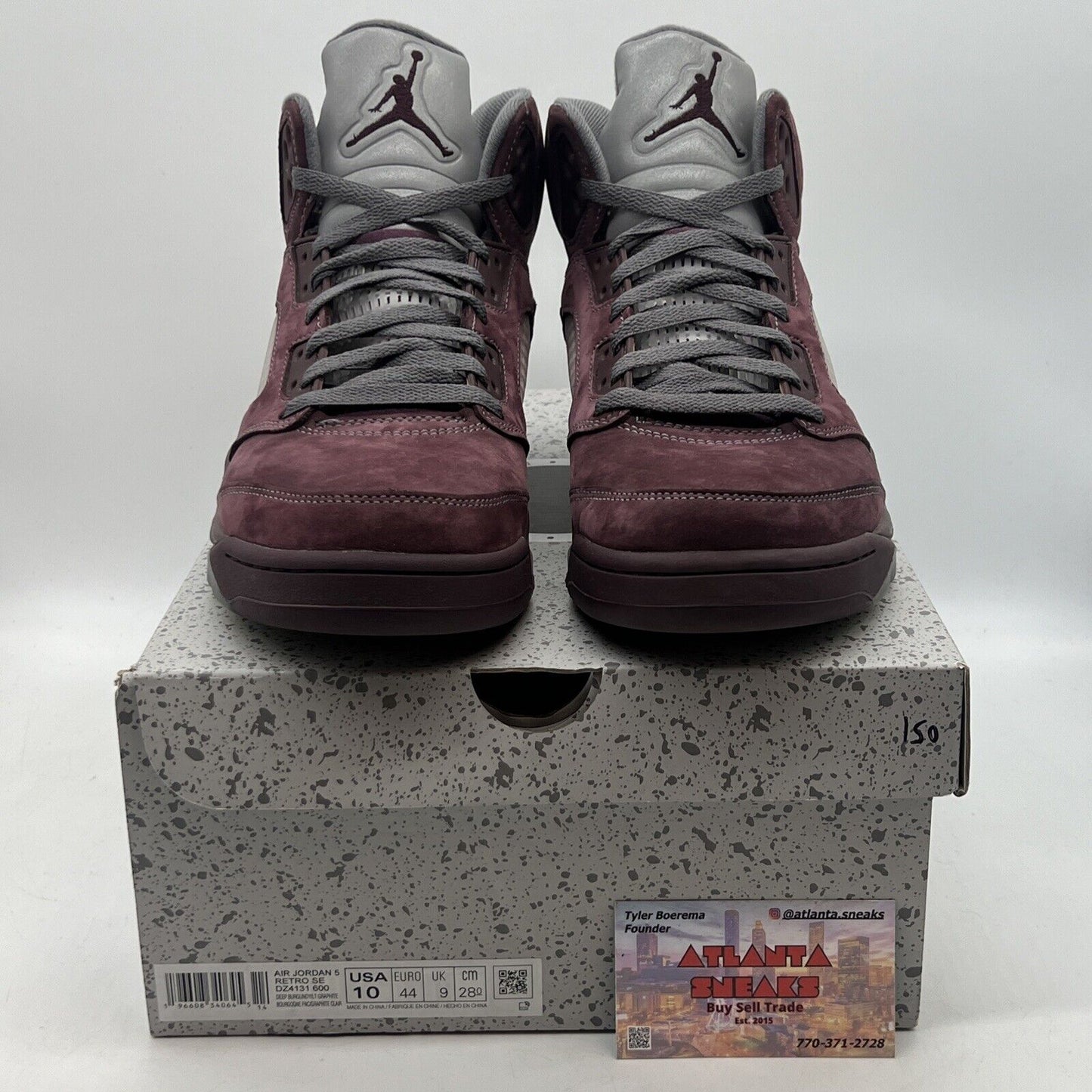 Size 10 - Air Jordan 5 Retro SE 2023 Burgundy Grey Suede (DZ4131-600)