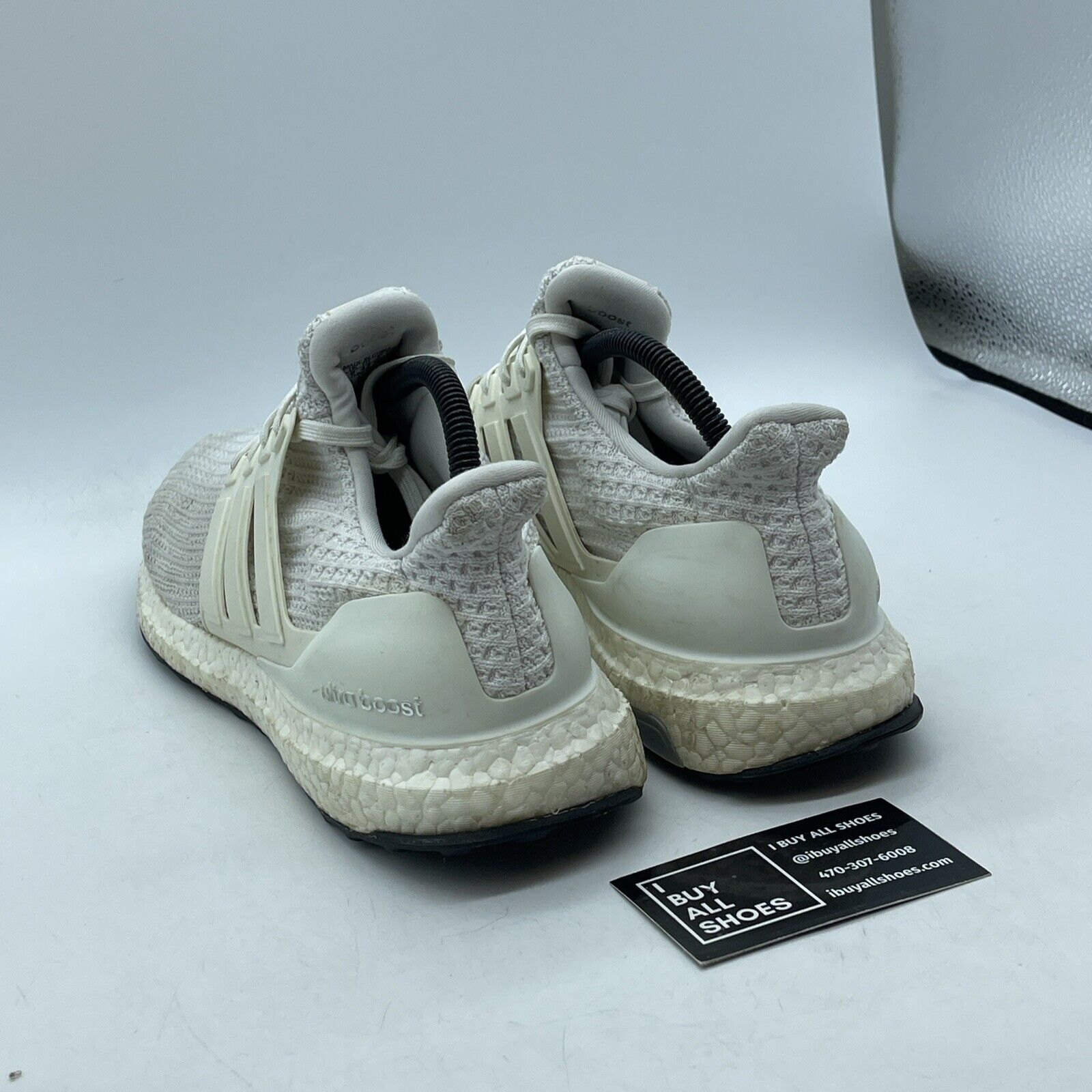 Size 8.5 - adidas UltraBoost 4.0 Triple White Suede Leather (BB6168)