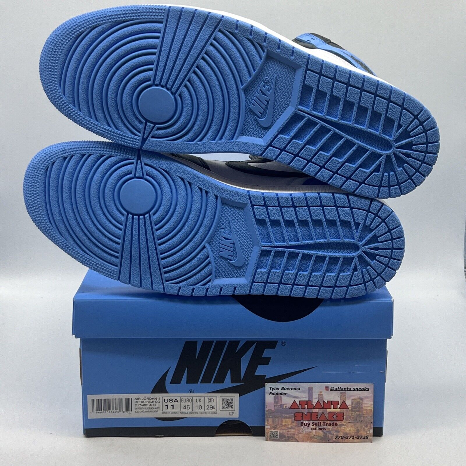 Size 11 - Jordan 1 Retro OG High UNC Toe Brand New Og All