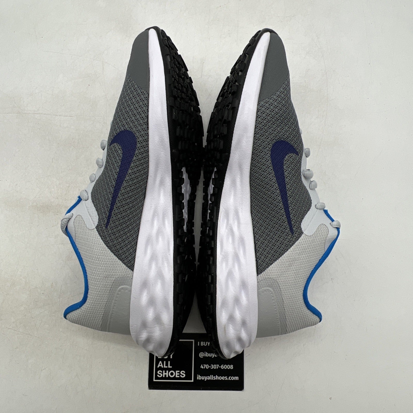 Size 5Y - Nike Revolution 6 Gray Running Shoes (DD1096-008)