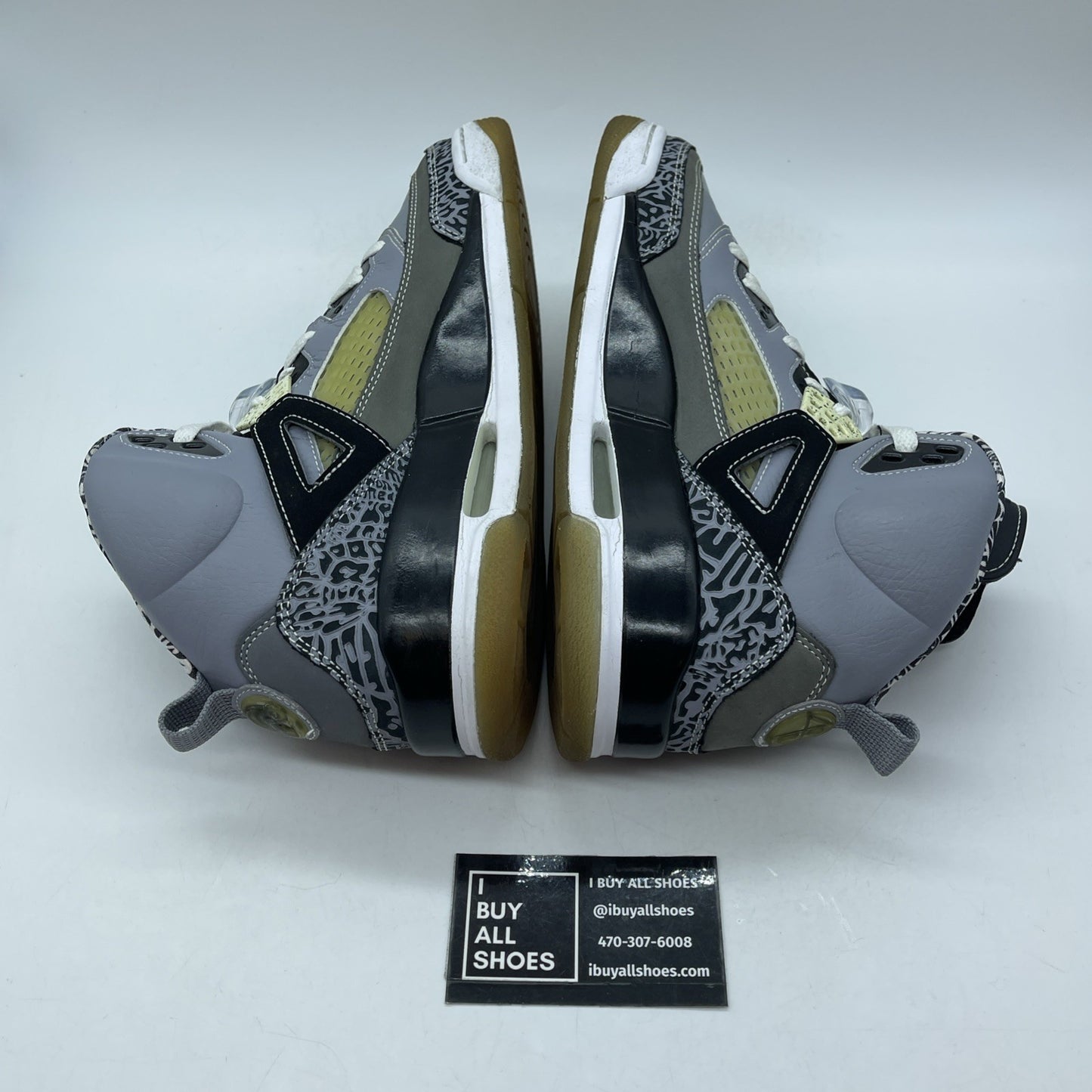 Size 9 - Jordan SpizIke Light Graphite Grey Black Suede Leather (315371-091)