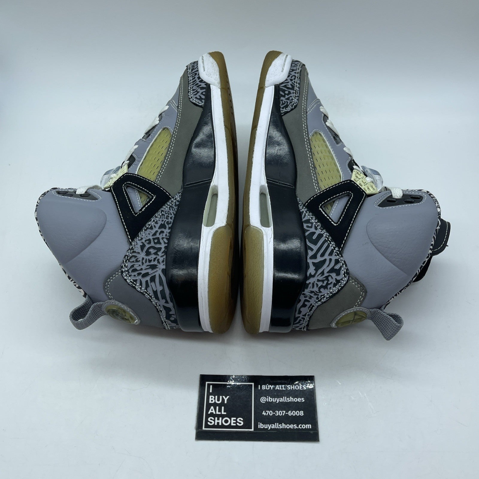 Size 9 - Jordan SpizIke Light Graphite Grey Black Suede Leather (315371-091)