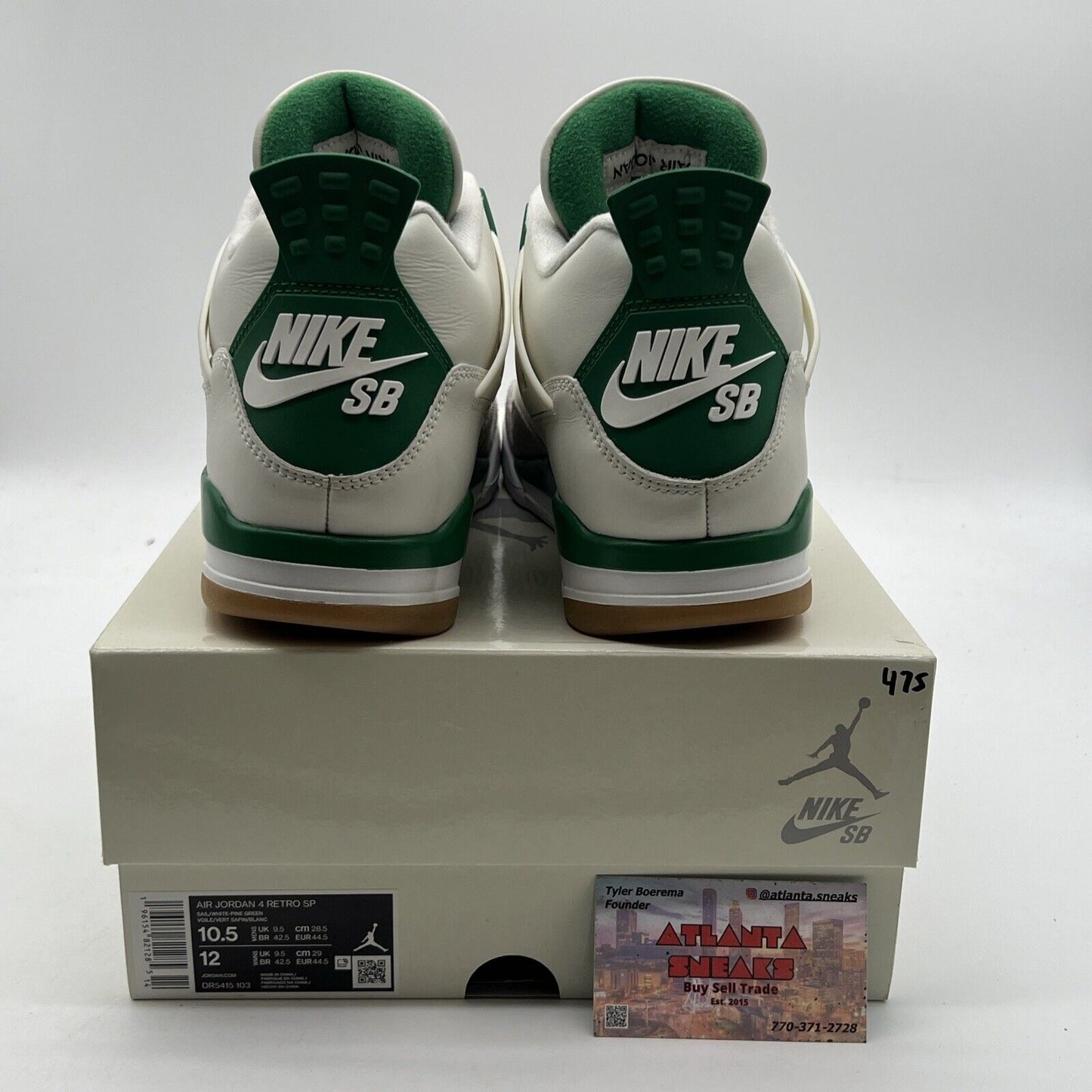 Size 10.5 - Air Jordan 4 Retro SP x Nike SB Mid Pine Green (DR5415-103)