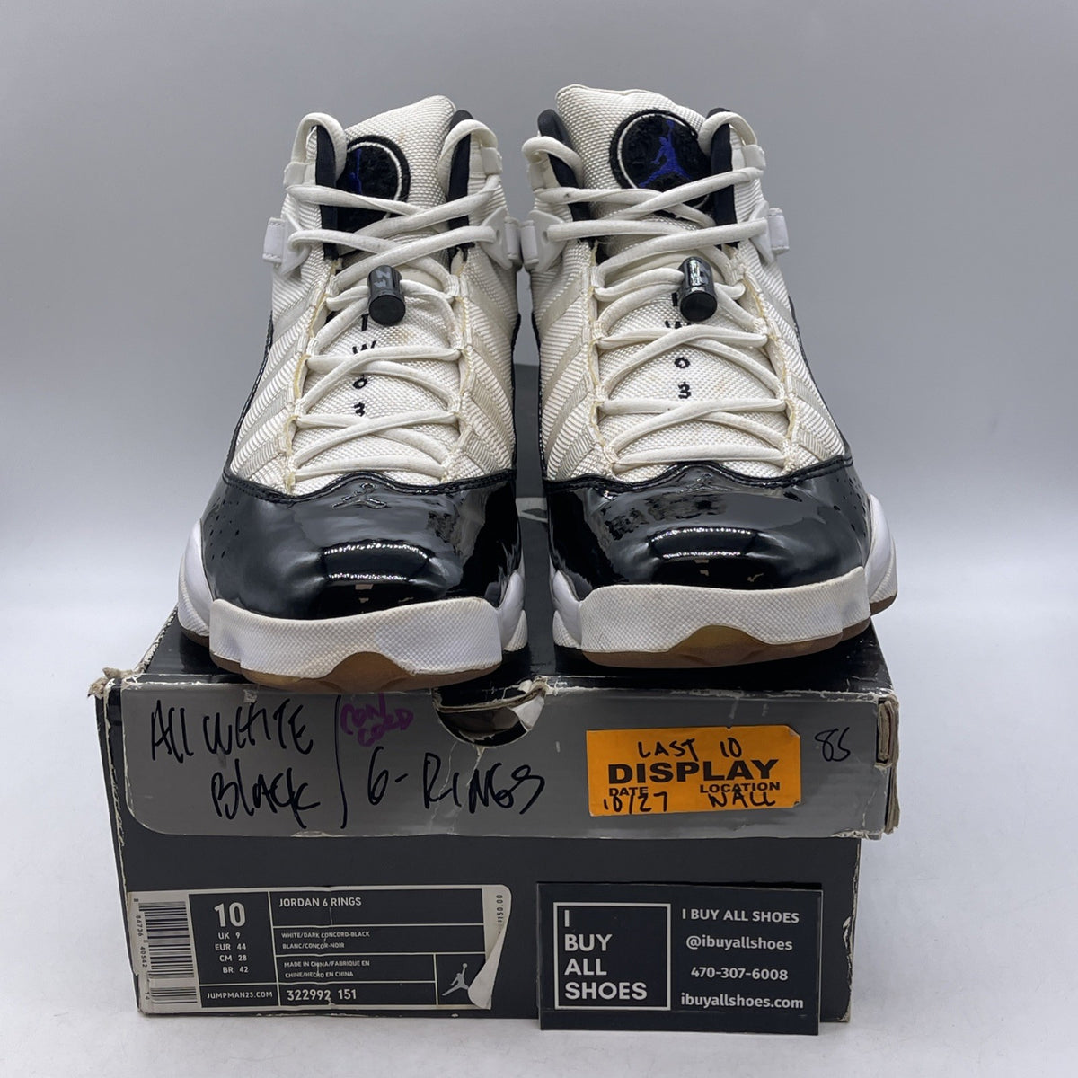 Size 10 - Air Jordan 6 Rings Concord (322992-151)