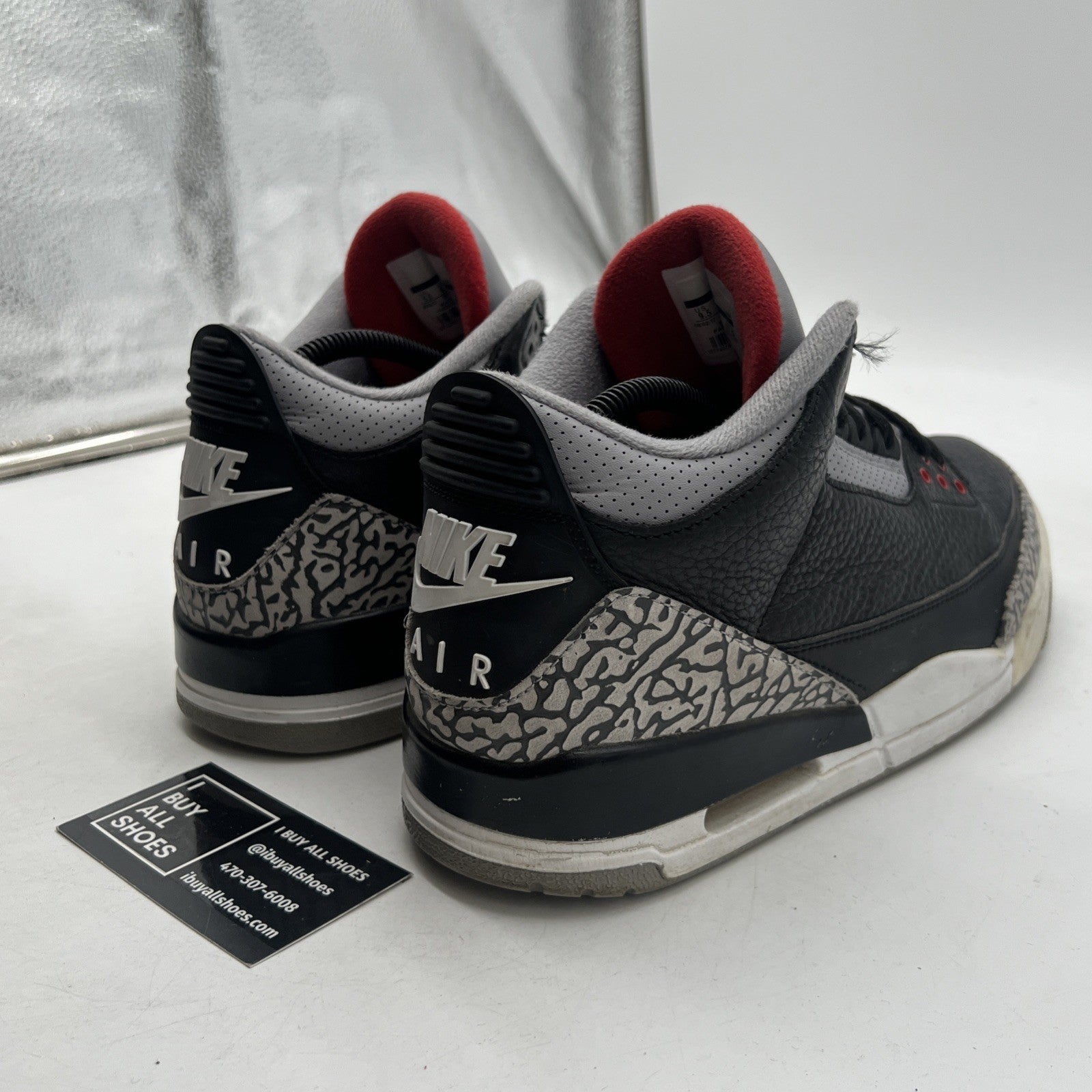 Size 9.5 - Air Jordan 3 Retro OG Mid Black Cement (854262-001)
