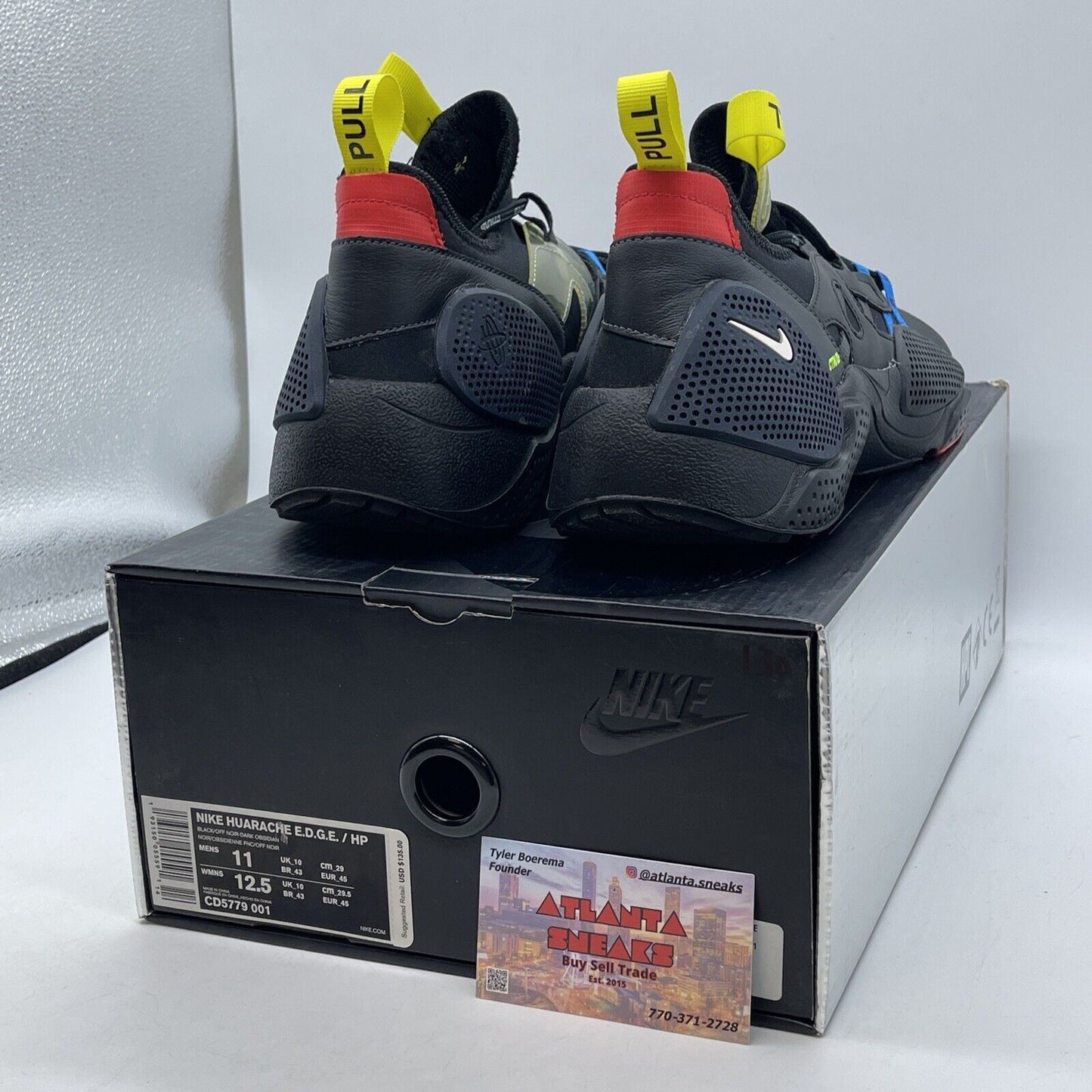 Size 11.5 - Nike Heron Preston x Huarache E.D.G.E. Black Suede (CD5779-001)