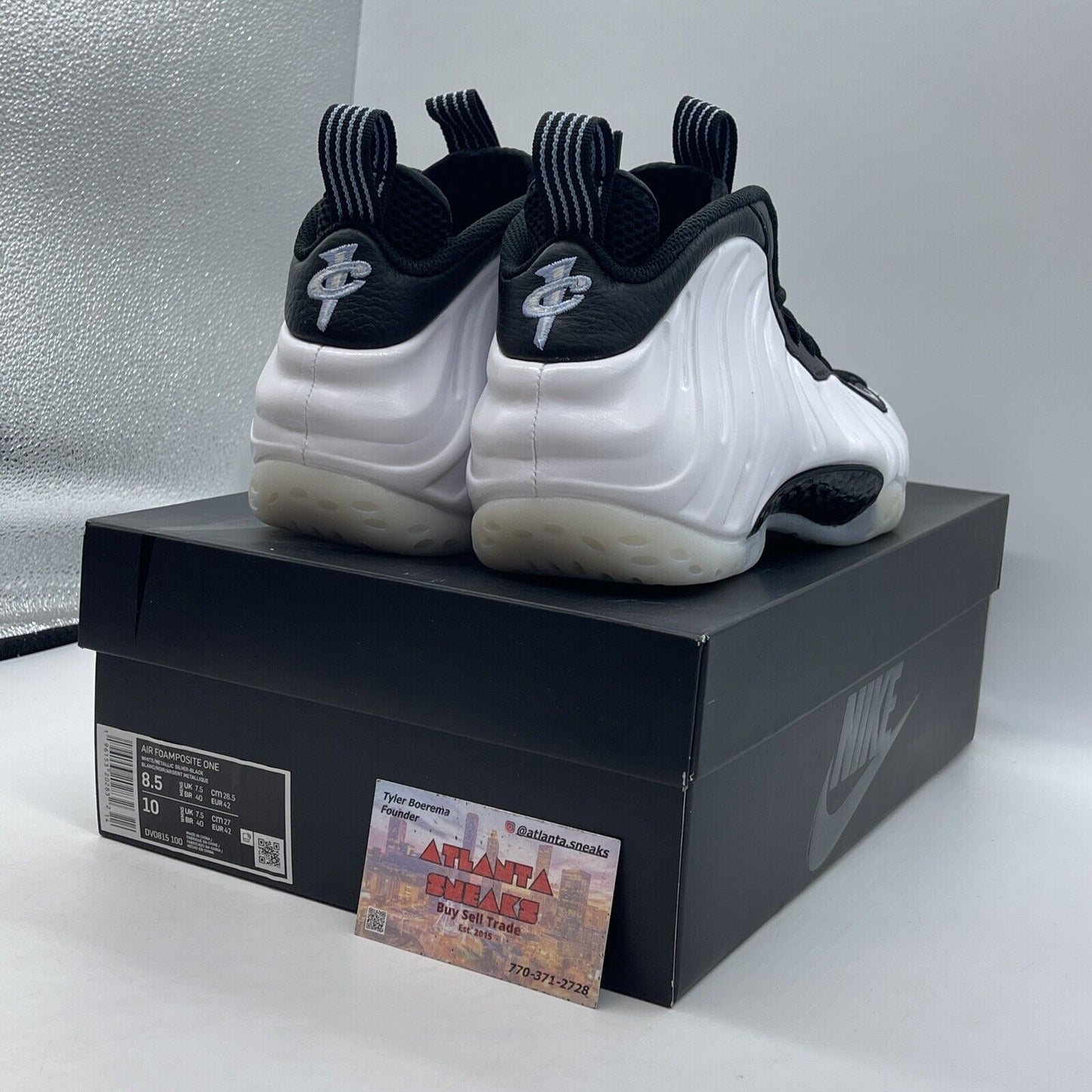 Size 8.5 - Nike Air Foamposite One Penny PE Black White Silver (DV0815-100)