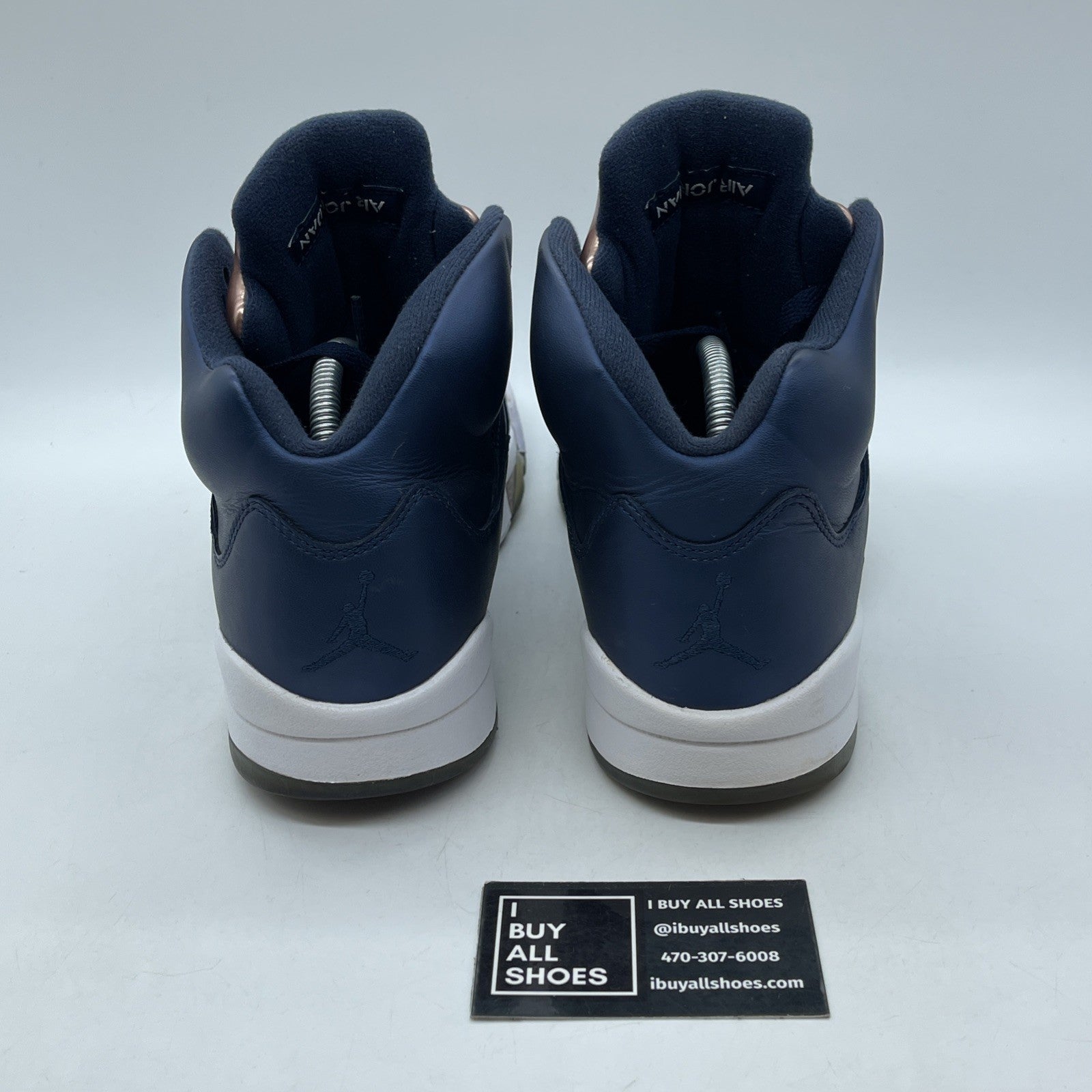 Size 9.5 - Air Jordan 5 Retro Bronze Blue Pink Leather (136027-416)
