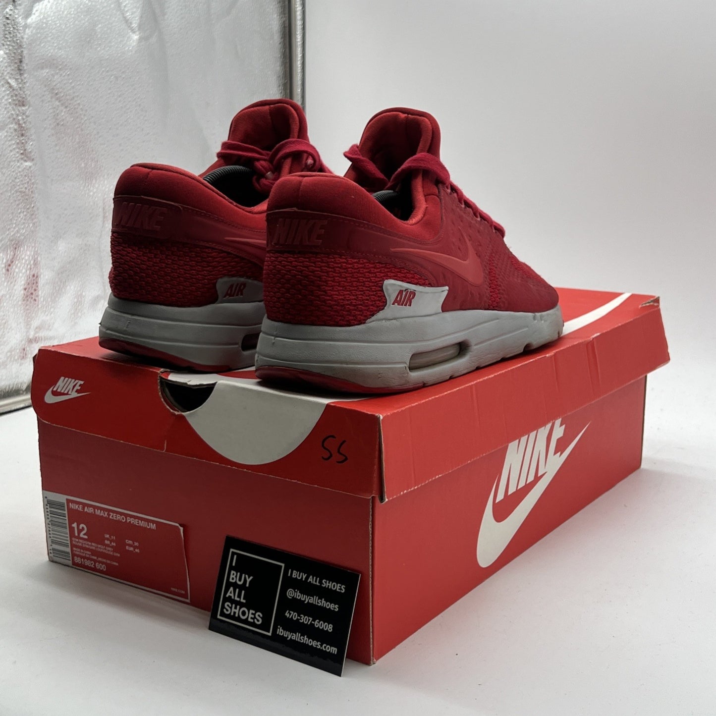 Size 12 - Nike Air Max Zero Premium Gym Red (881092-600)