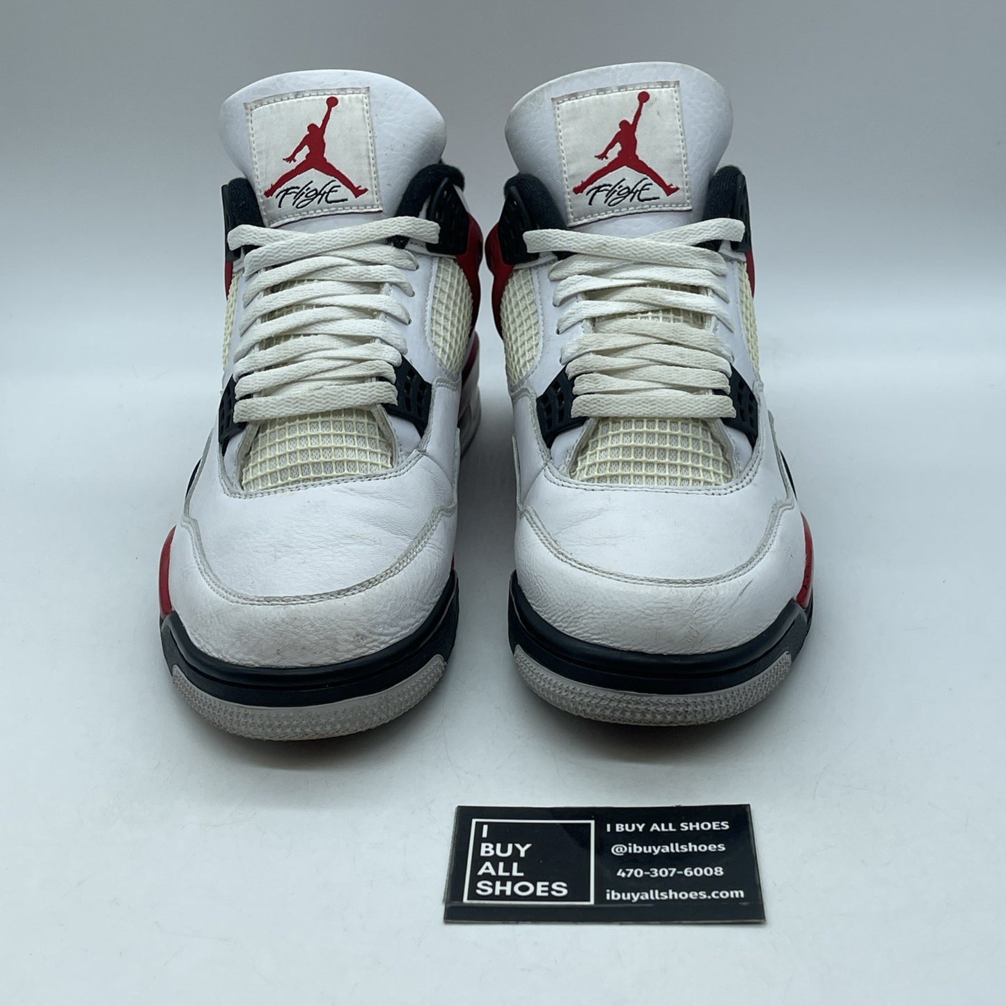 Size 11 - Air Jordan 4 Retro Mid Red Cement White Black Leather (DH6927-161)