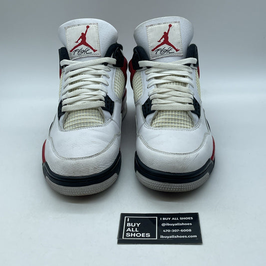 Size 11 - Air Jordan 4 Retro Mid Red Cement White Black Leather (DH6927-161)